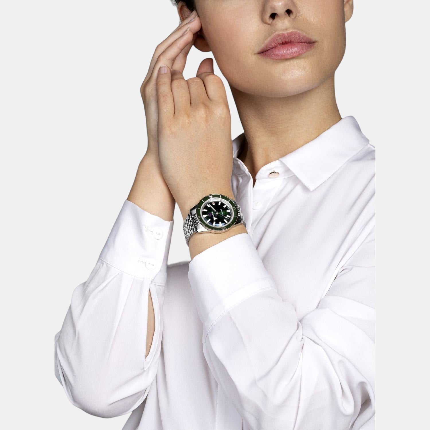 Rado Captain Cook Unisex Automatic Green Dial Analog Stainless Steel Watch R32500323 - view 6