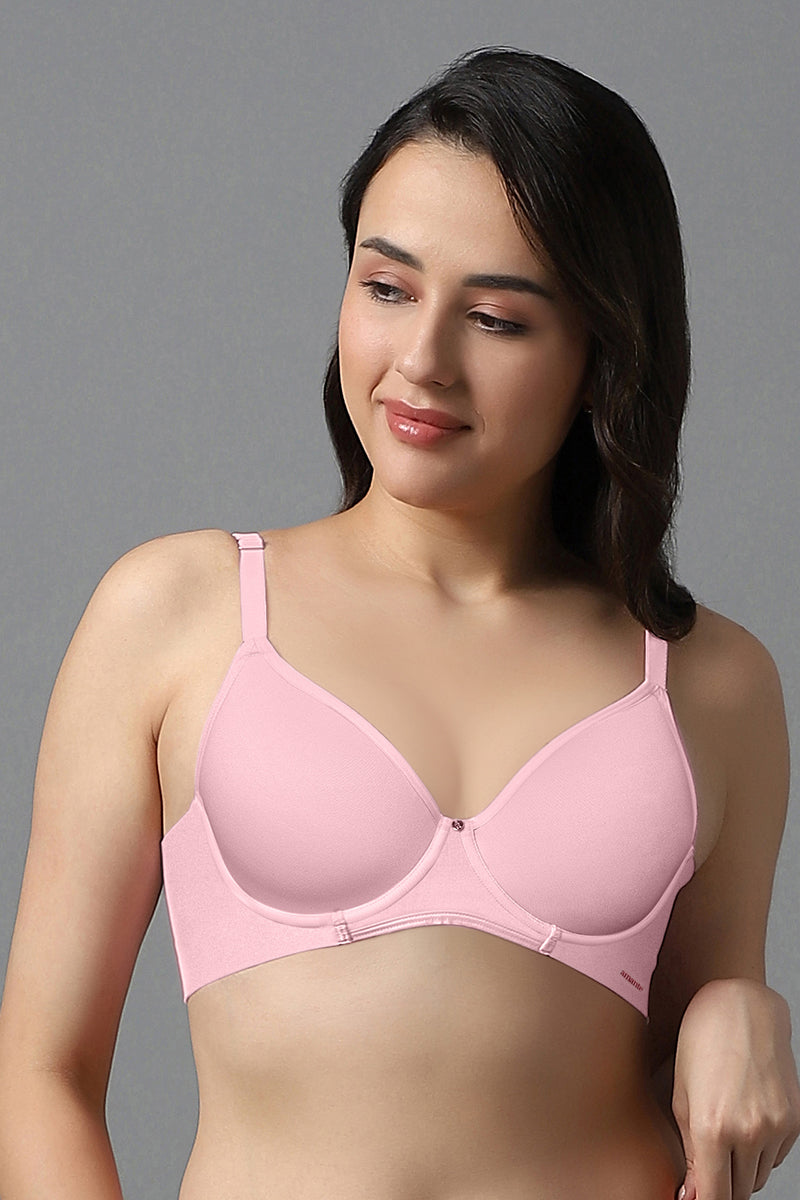 Amante Airy Padded Wired Bra - Lilac Pink