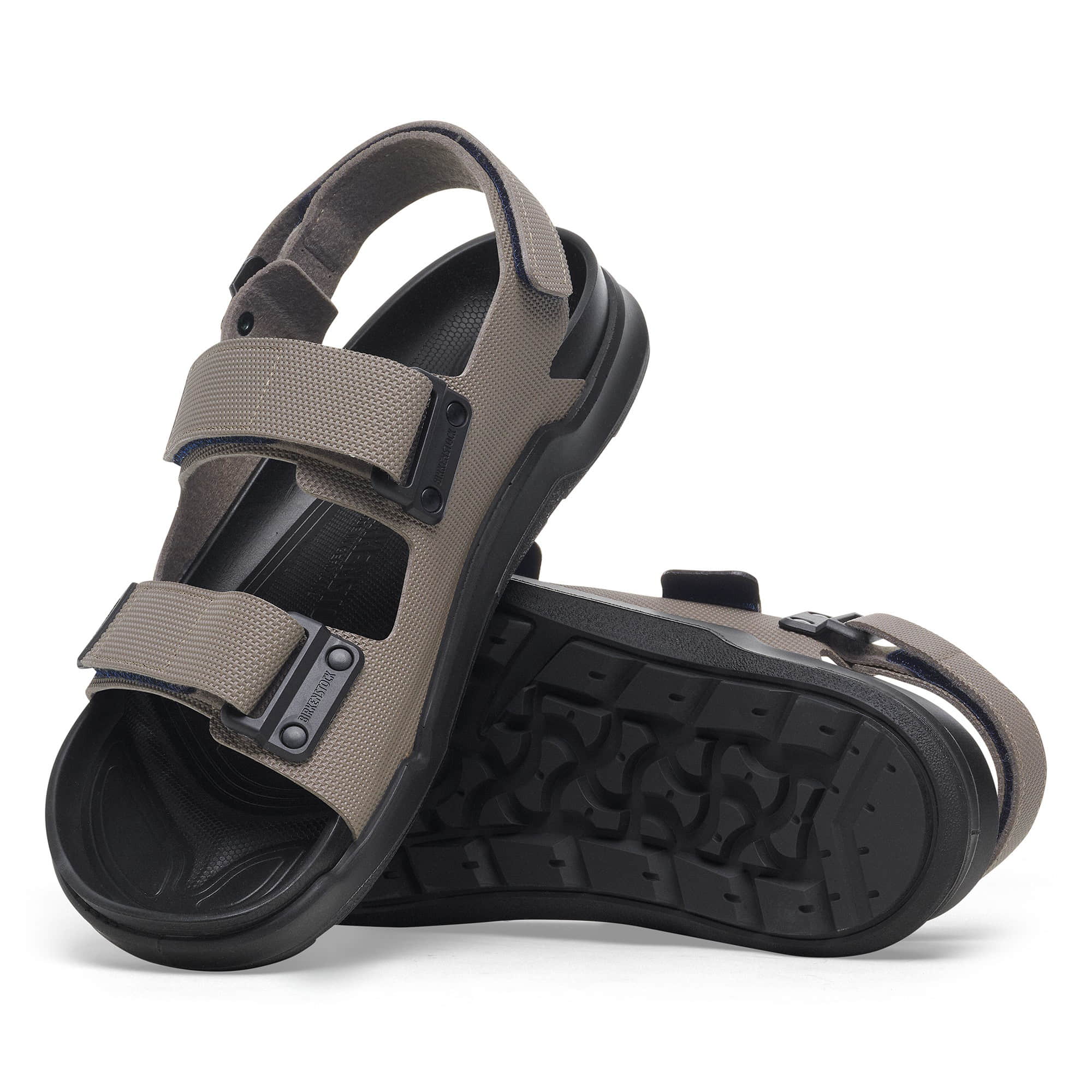 Gray gray/futura concrete gray sandals, slides – Birkenstock TatacoaBirko-Flor – Gray Gray/Futura Concrete Gray