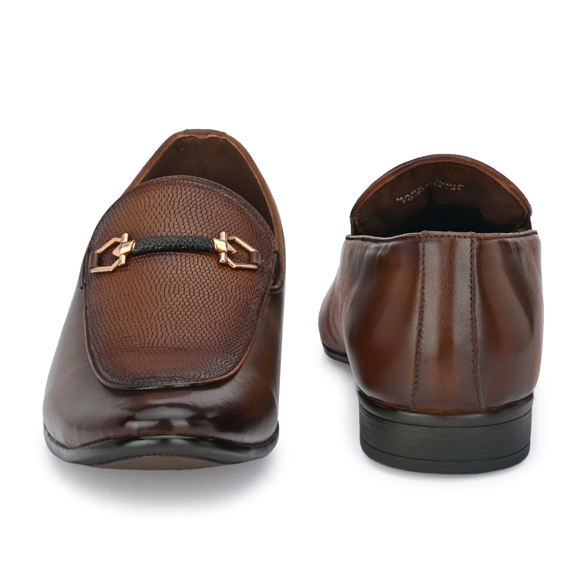 egoss-shoes Egoss Buckled Formal Loafers For Men | Buckle Formal Shoes - view 2