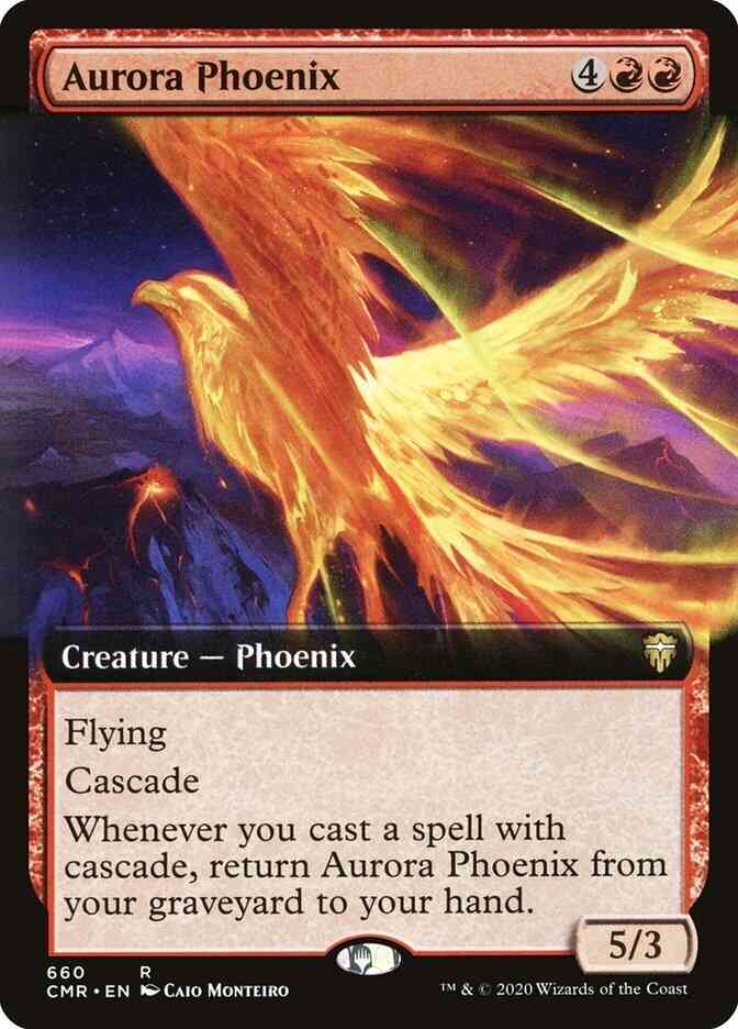 Aurora phoenix 660 – Magic Aurora Phoenix [660] [Extended Art] [Commander Legends] [Non-Foil]