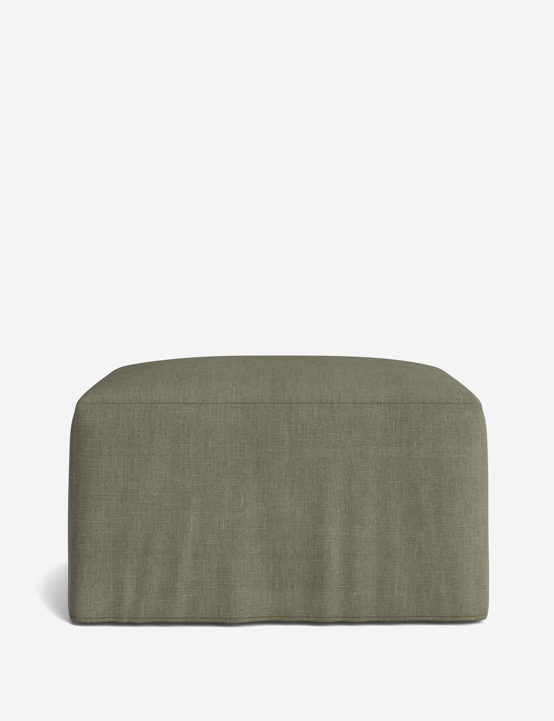 Lulu and Georgia Portola Slipcover Ottoman - view 39