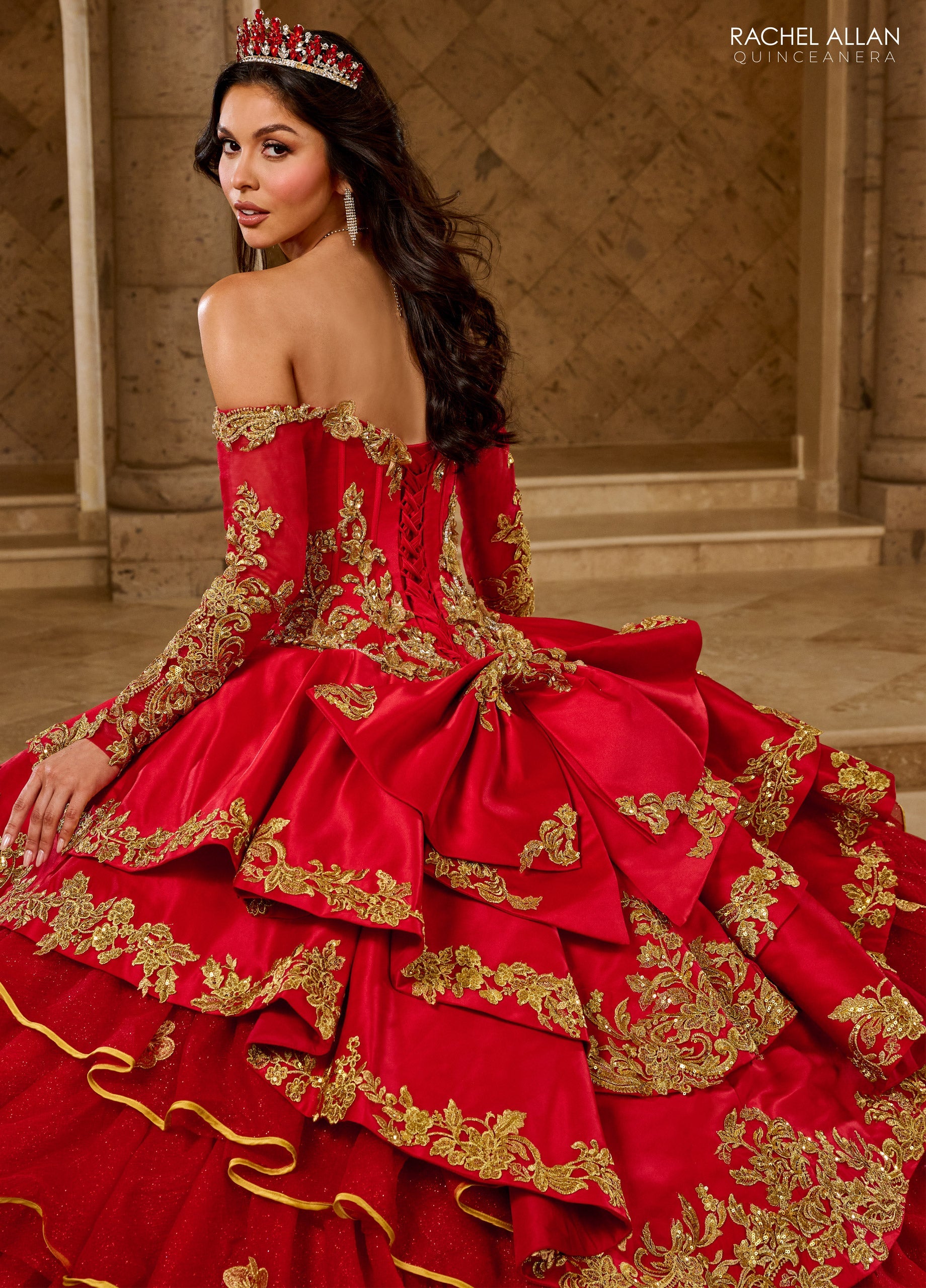 Mary's Bridal Ruffled Charro Quinceanera Dress by Rachel Allan RQ5012 - view 4