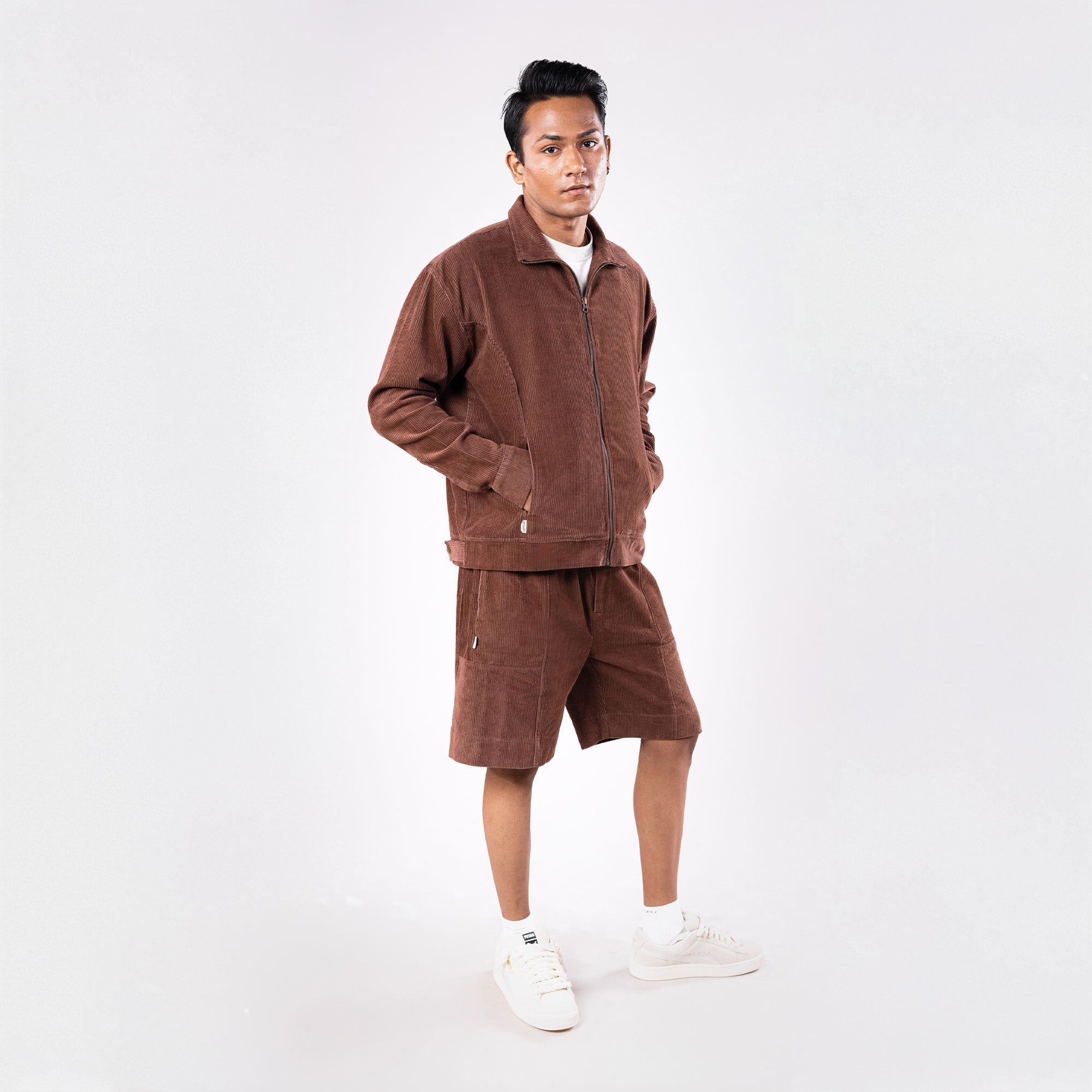 Superkicks | Corduroy Jacket { Mud Brown - view 5