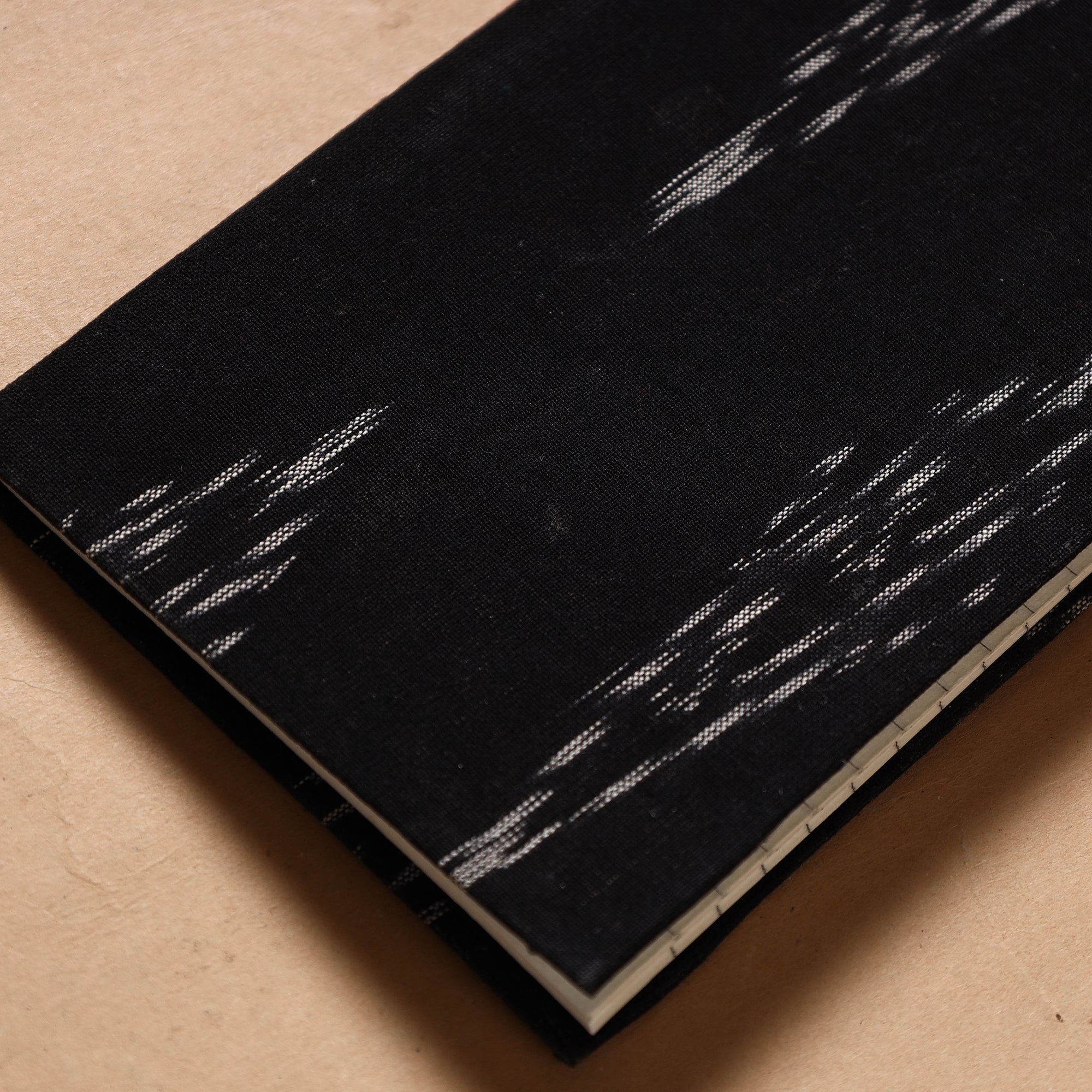 CHUTNEY CRAFT STUDIO Black - Ikat Fabric Cover Handmade Paper Notebook (7 x 5 in) - view 2