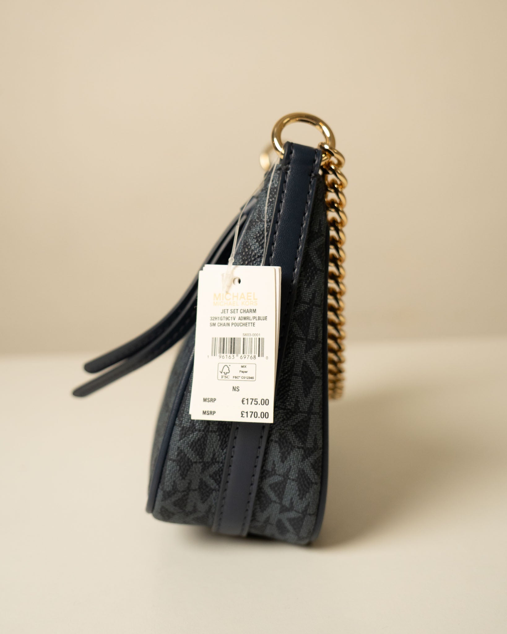 Michael Kors Heritage Blue Jet Set Charm Logo Medium Shoulder Bag - view 12
