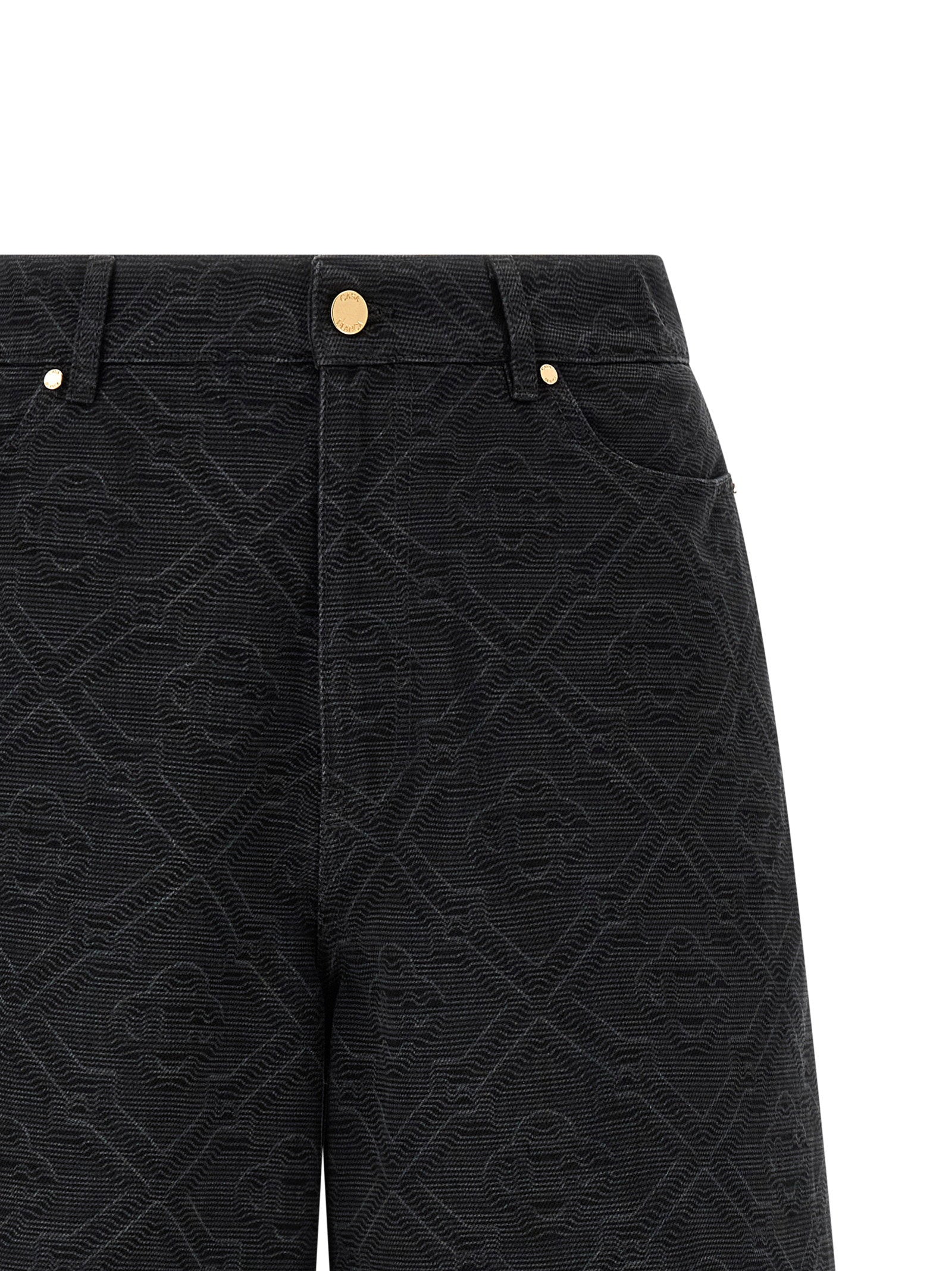 Casablanca Laser Monogram Denim Bermuda Shorts - view 3