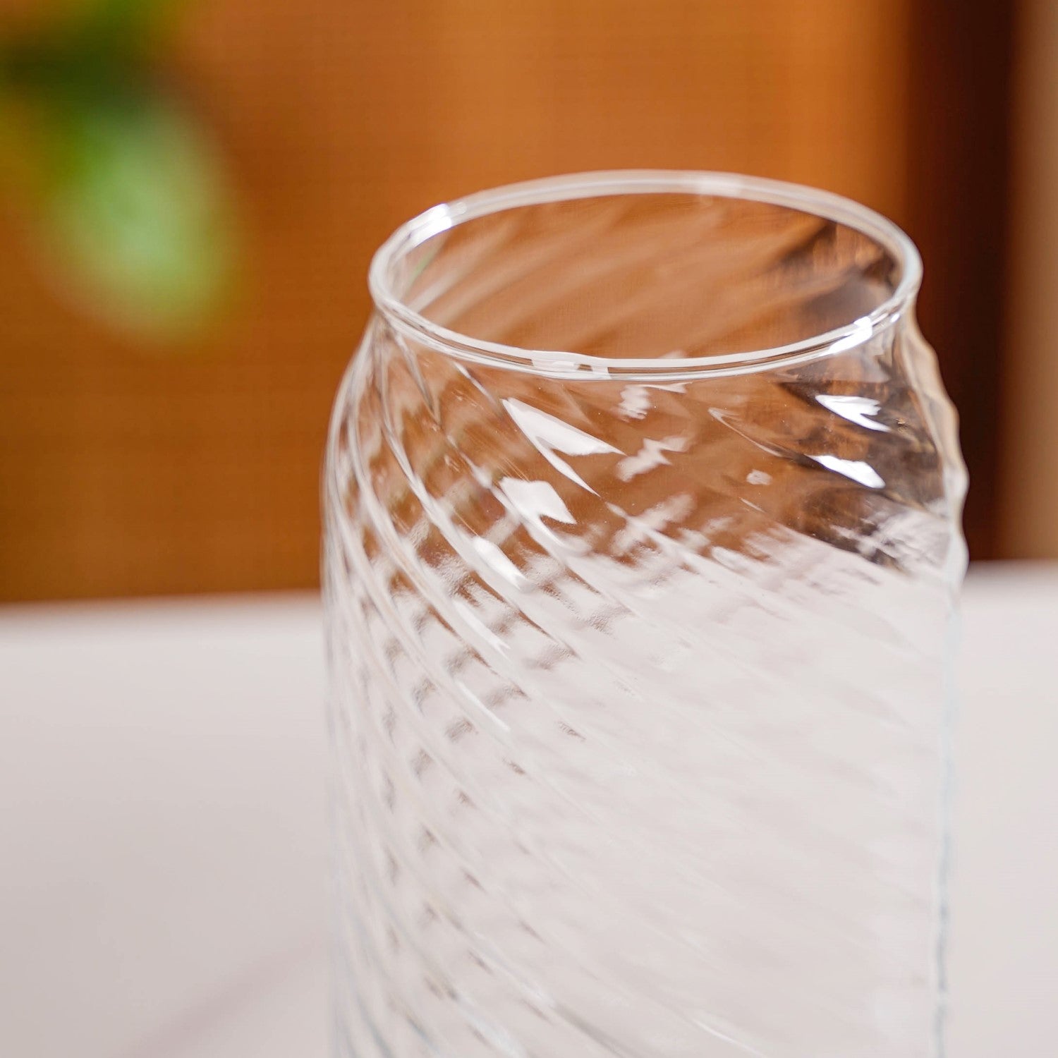 Nestasia Set Of 4 Glass Tumblers With Wooden Lids And Glass Straws 500ml - view 9