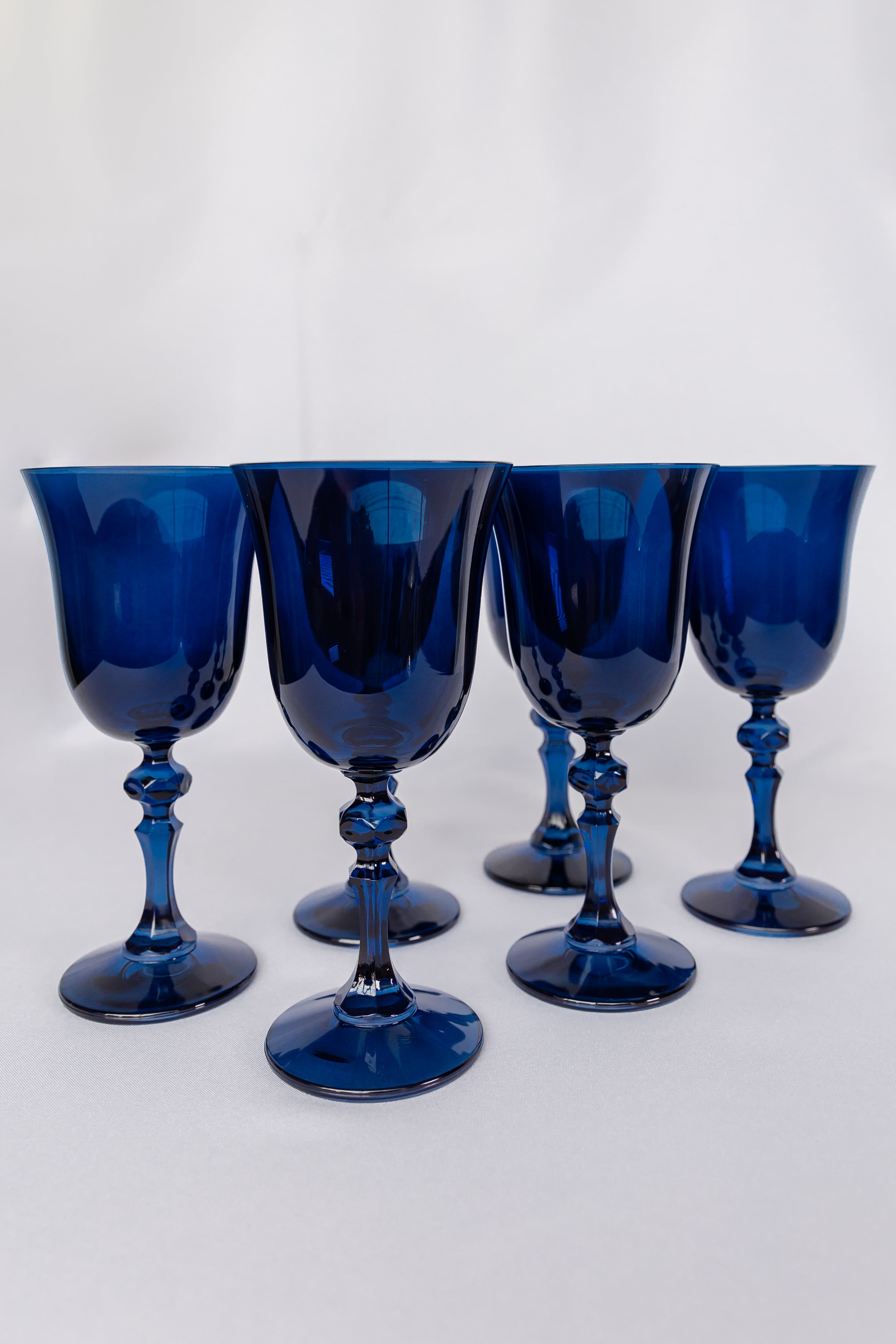 Estelle Colored Glass Estelle Colored Regal Goblet - Set of 6 {Midnight Blue}