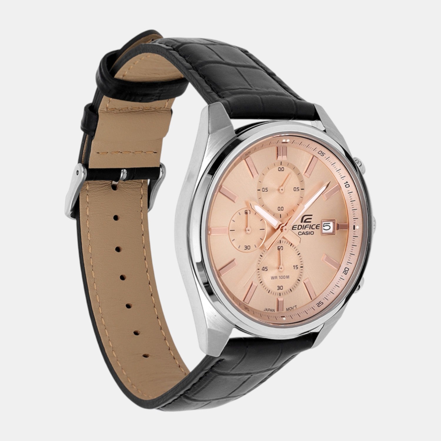 Casio Edifice Men Quartz Peach Dial Analog Stainless Steel Watch ED664 - view 2
