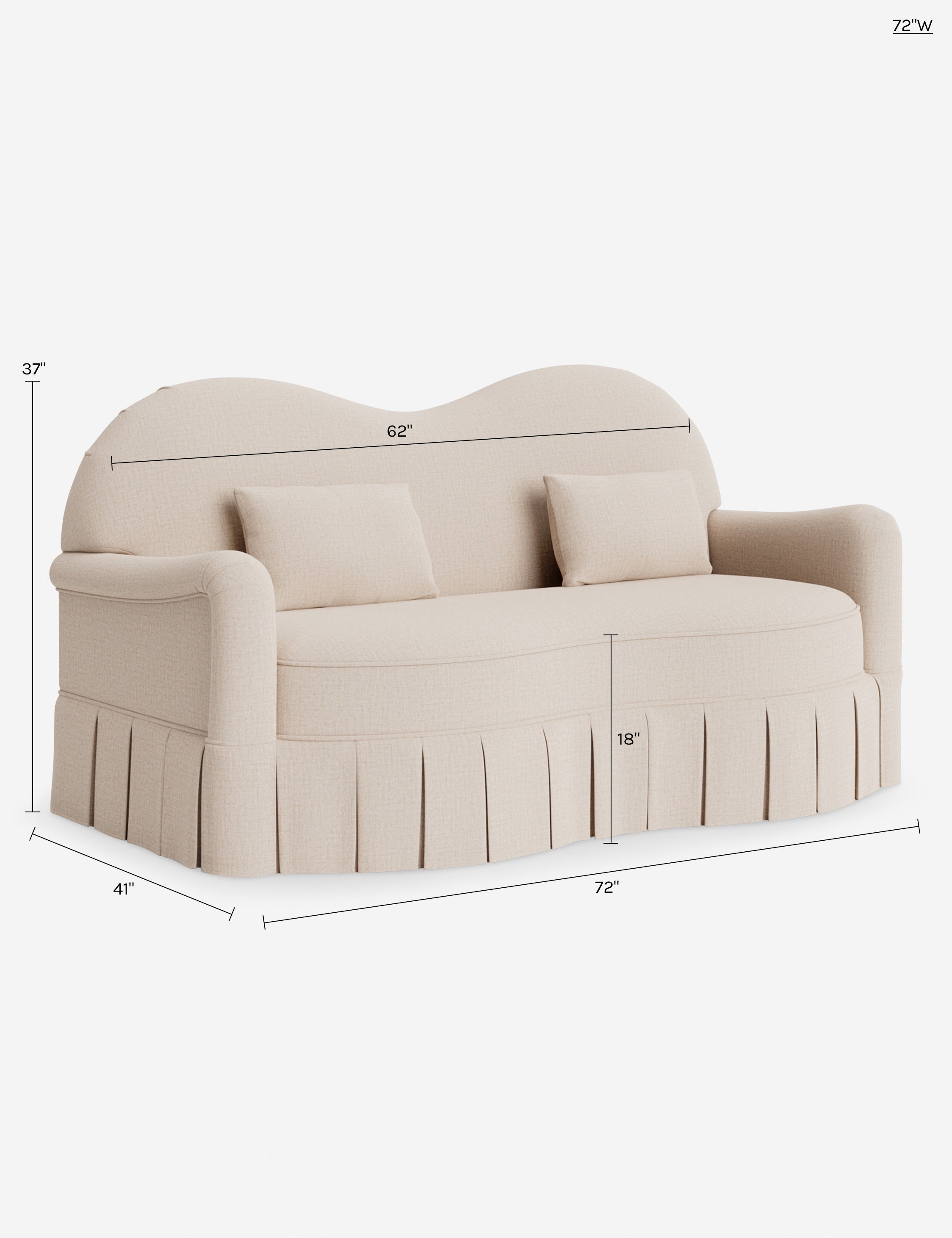 Lulu and Georgia Middleton Skirted Sofa by Ginny Macdonald - view 214