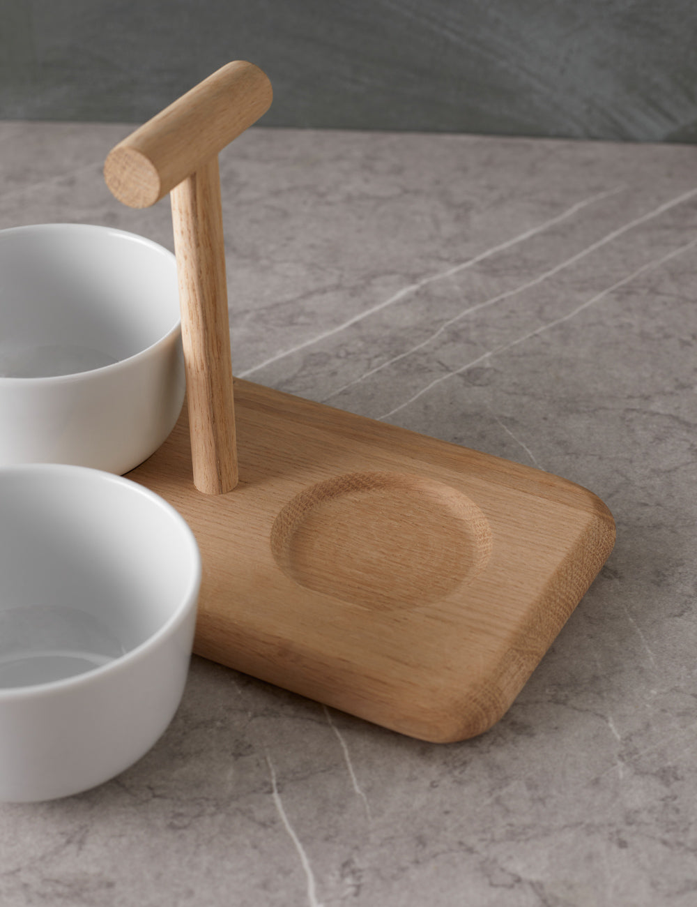 Lulu and Georgia Dine Duo Condiment Set + Oak Base by LSA International - view 2