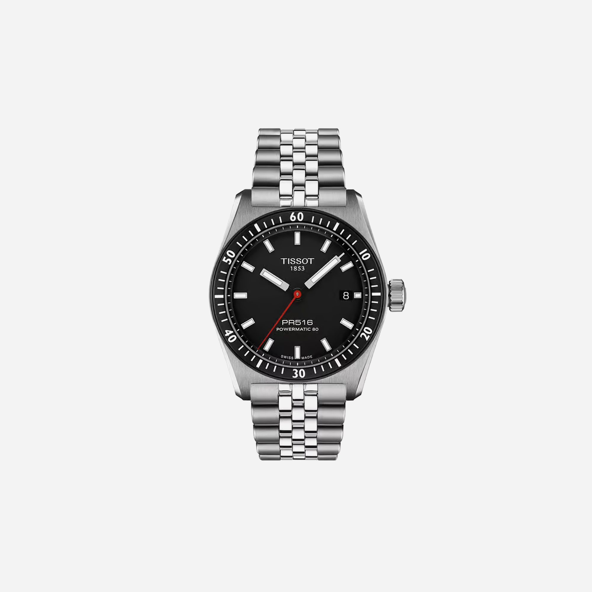 Tissot PR516 Powermatic 80 Grey Stainless Steel Strap Automatic Watch