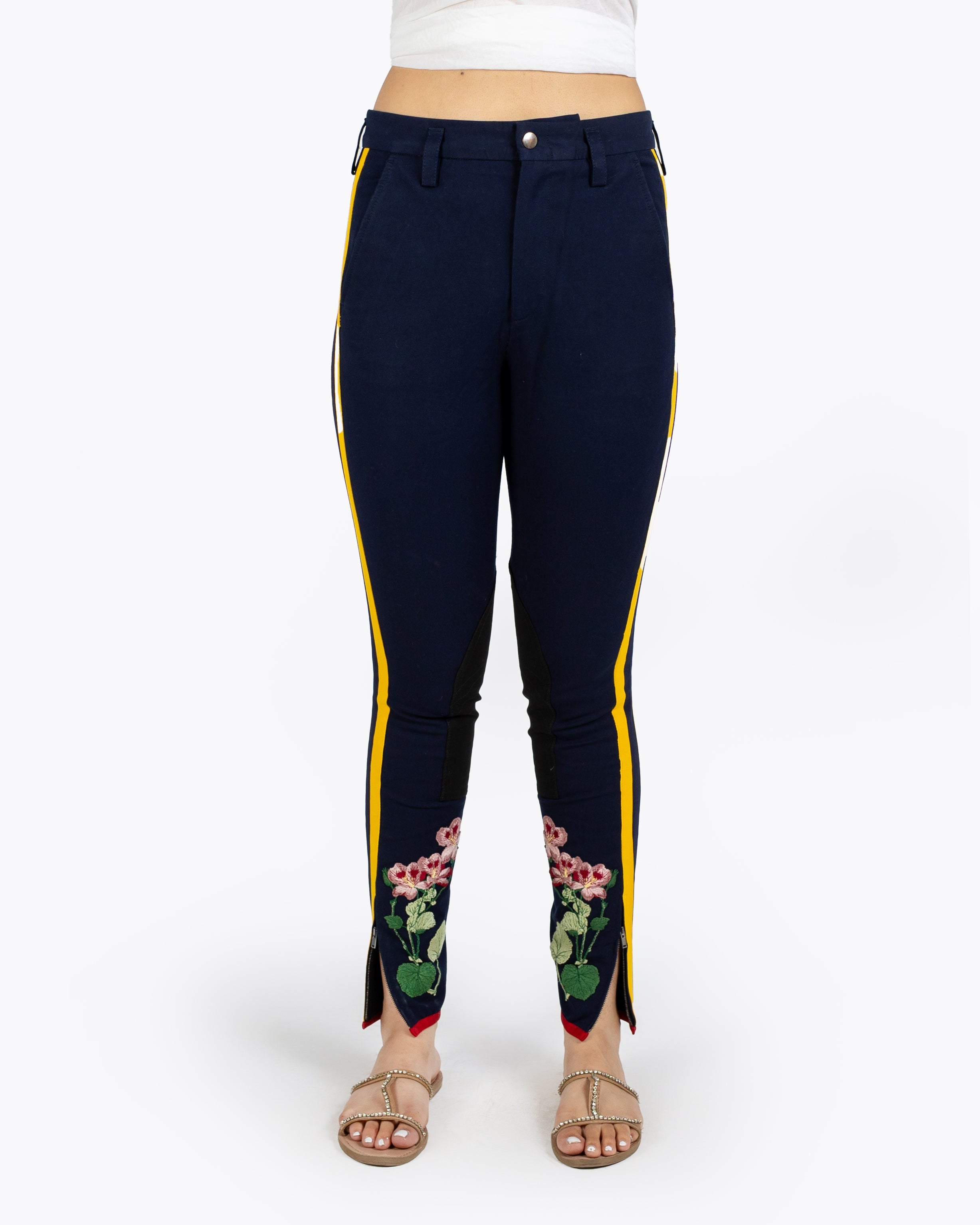 Gucci Side Stripe Flower Leggings