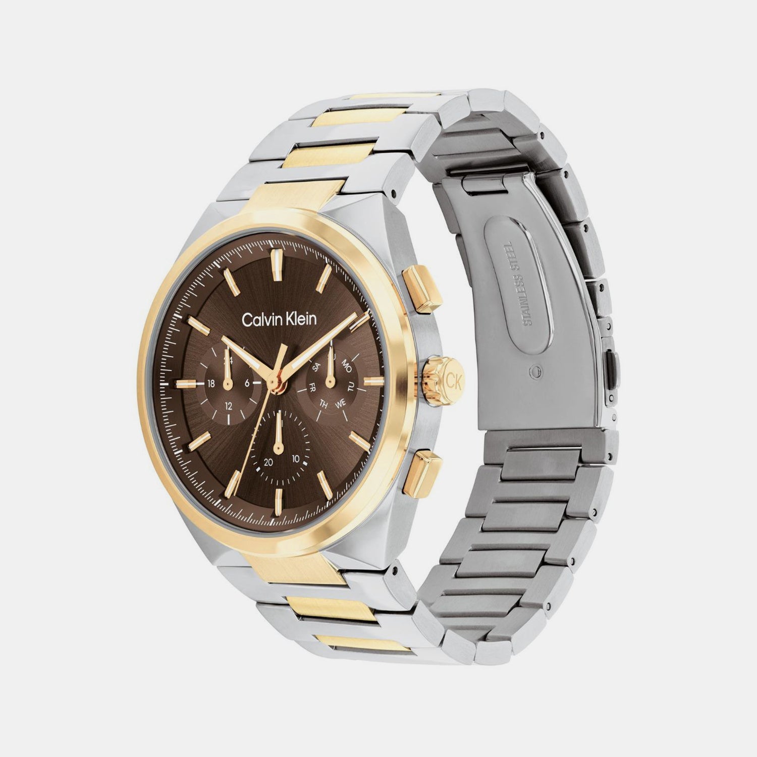 Calvin Klein Distinguish Men Quartz Dark Brown Dial Multi-Function Stainless Steel Watch 25200442 - view 2