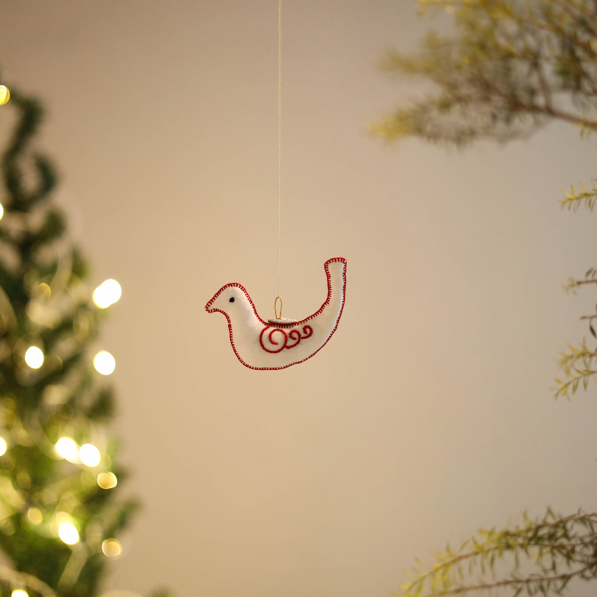 ITOKRI CRAFTS INITIATIVE Bird - Handmade Threadwork Stuffed Christmas Ornament 09