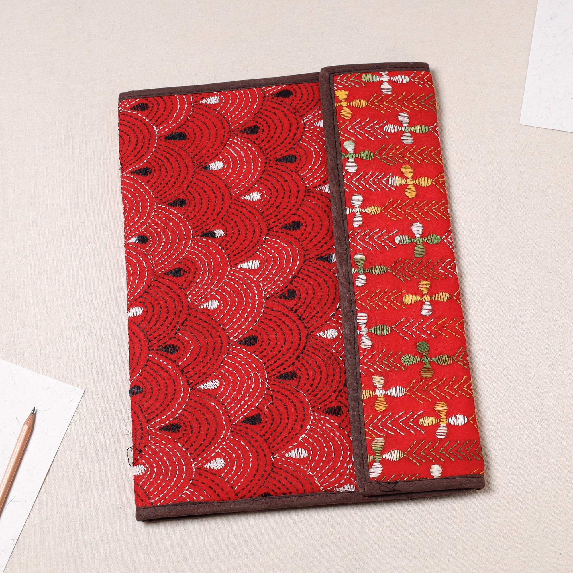 ASALKAAR Bengal Kantha Work Handcrafted File Folder