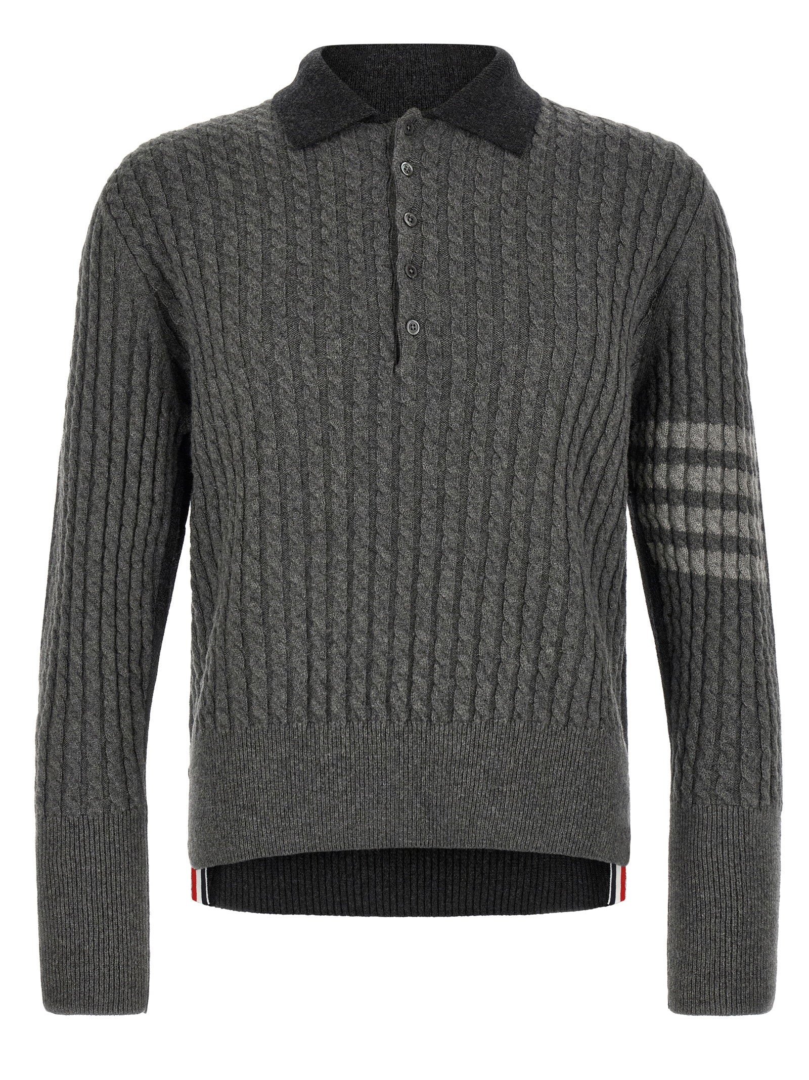 Thom Browne 2-in-1 Trompe Loeil Polo Shirt – 100% virgin wool