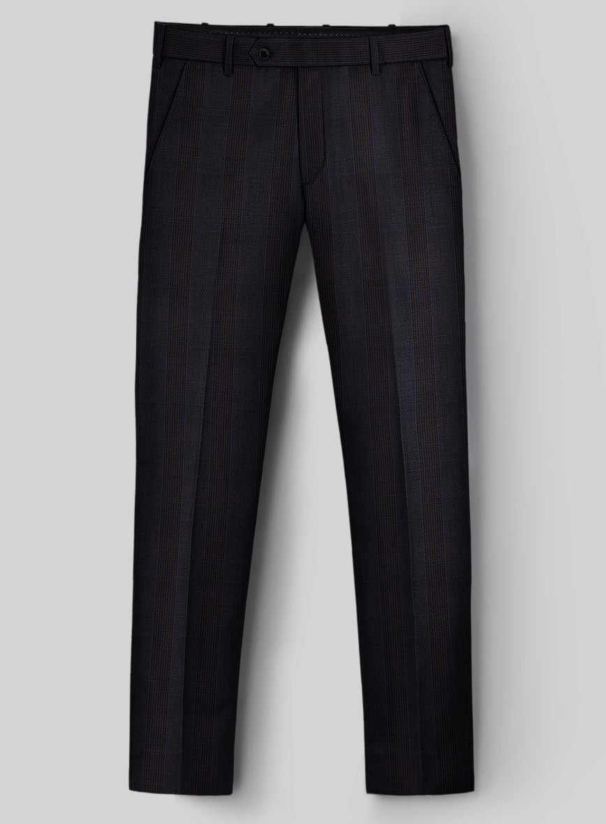StudioSuits Napolean Devon Check Violet Wool Pants