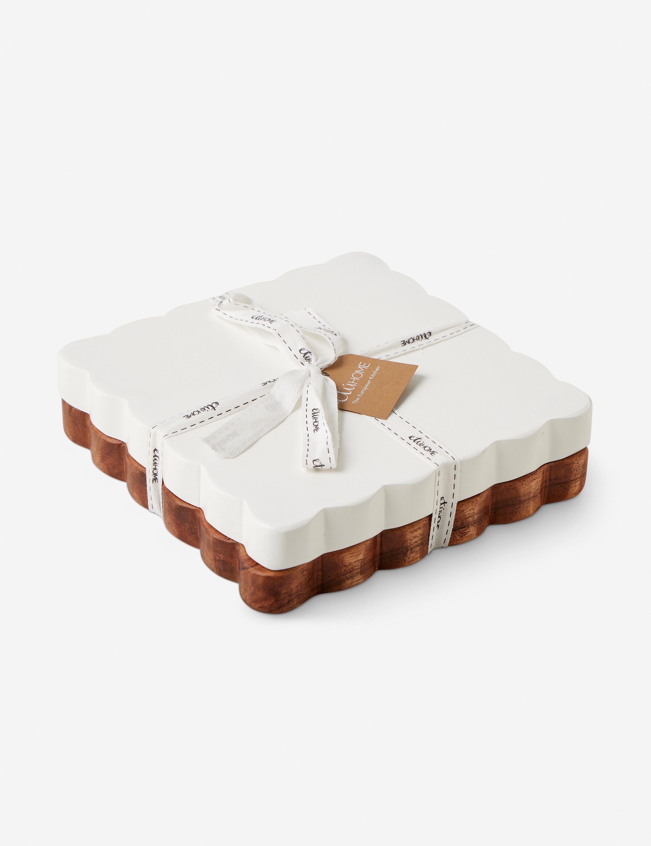Lulu and Georgia Scalloped Wood Appetizer Cheese Boards (Set of 2) by etúHOME - view 2
