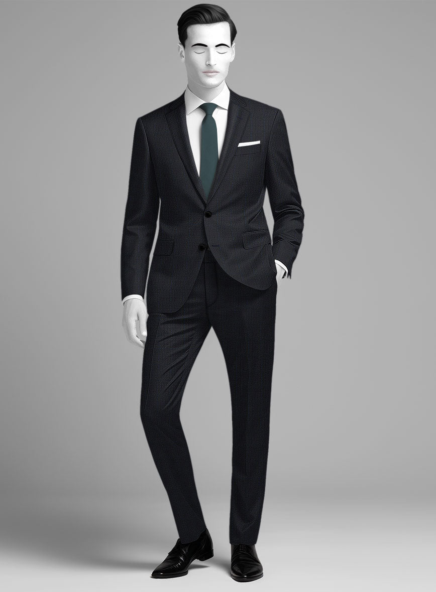 StudioSuits Napolean Esso Tartan Blue Wool Suit