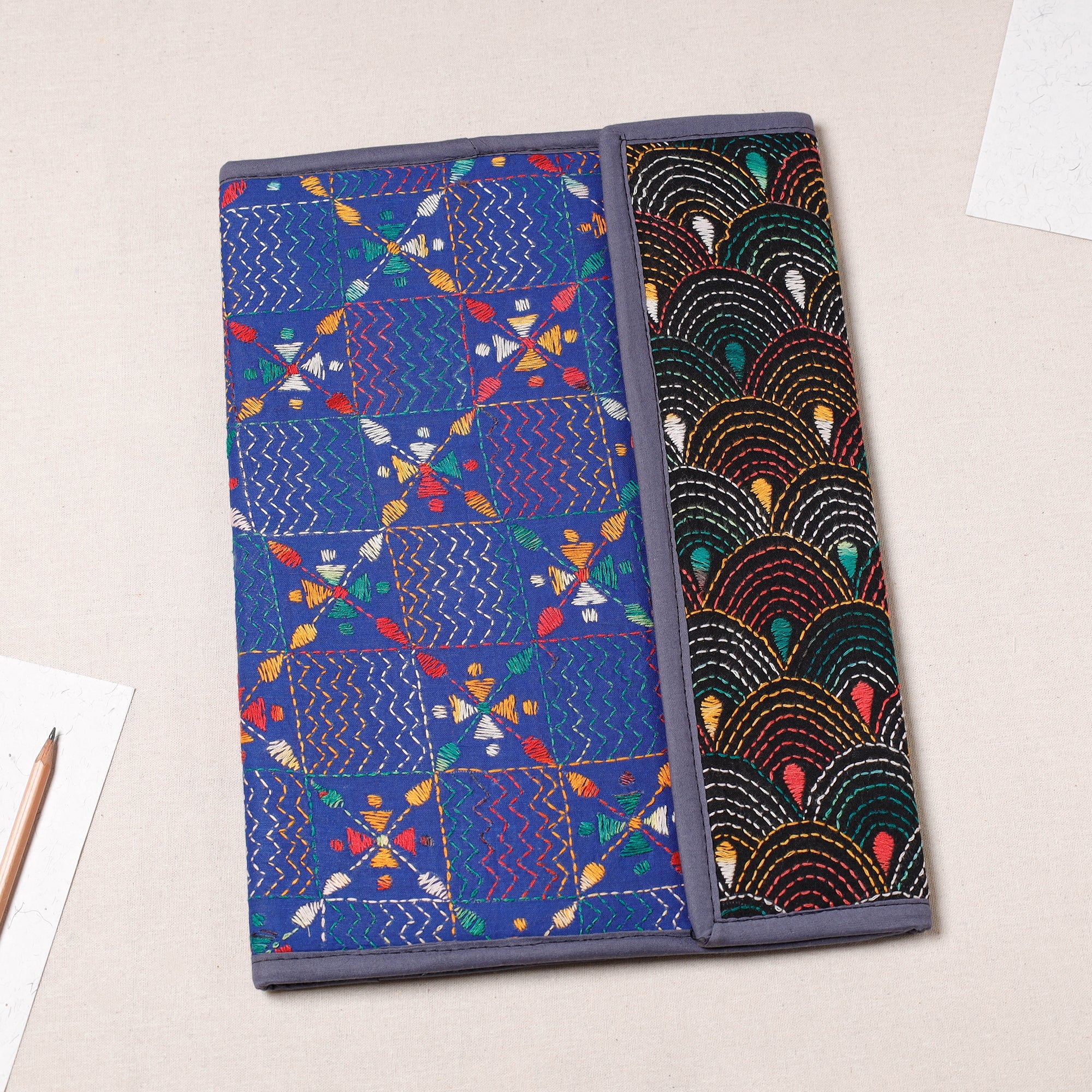 ASALKAAR Bengal Kantha Work Handcrafted File Folder