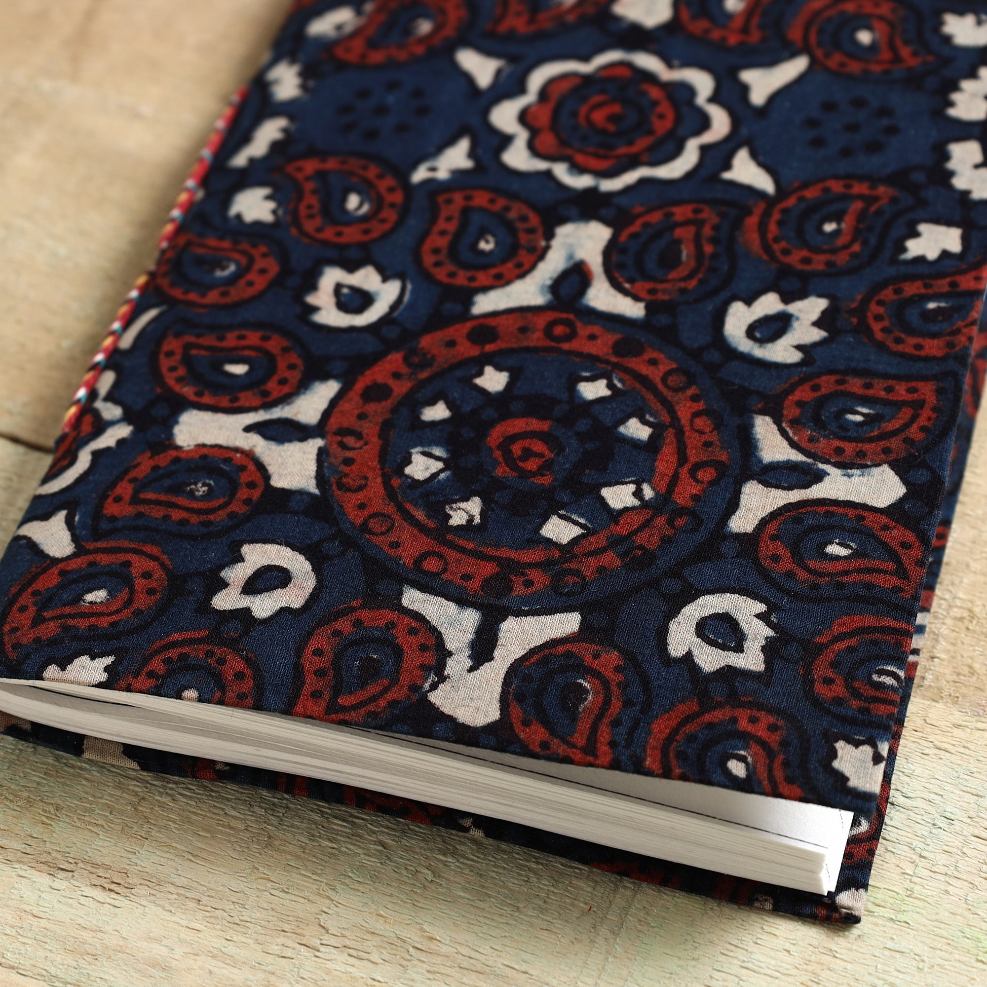 BINDAAS UNLIMITED Blue - Ajrakh Fabric Cover Handmade Paper Notebook (7 x 5 in) - view 2
