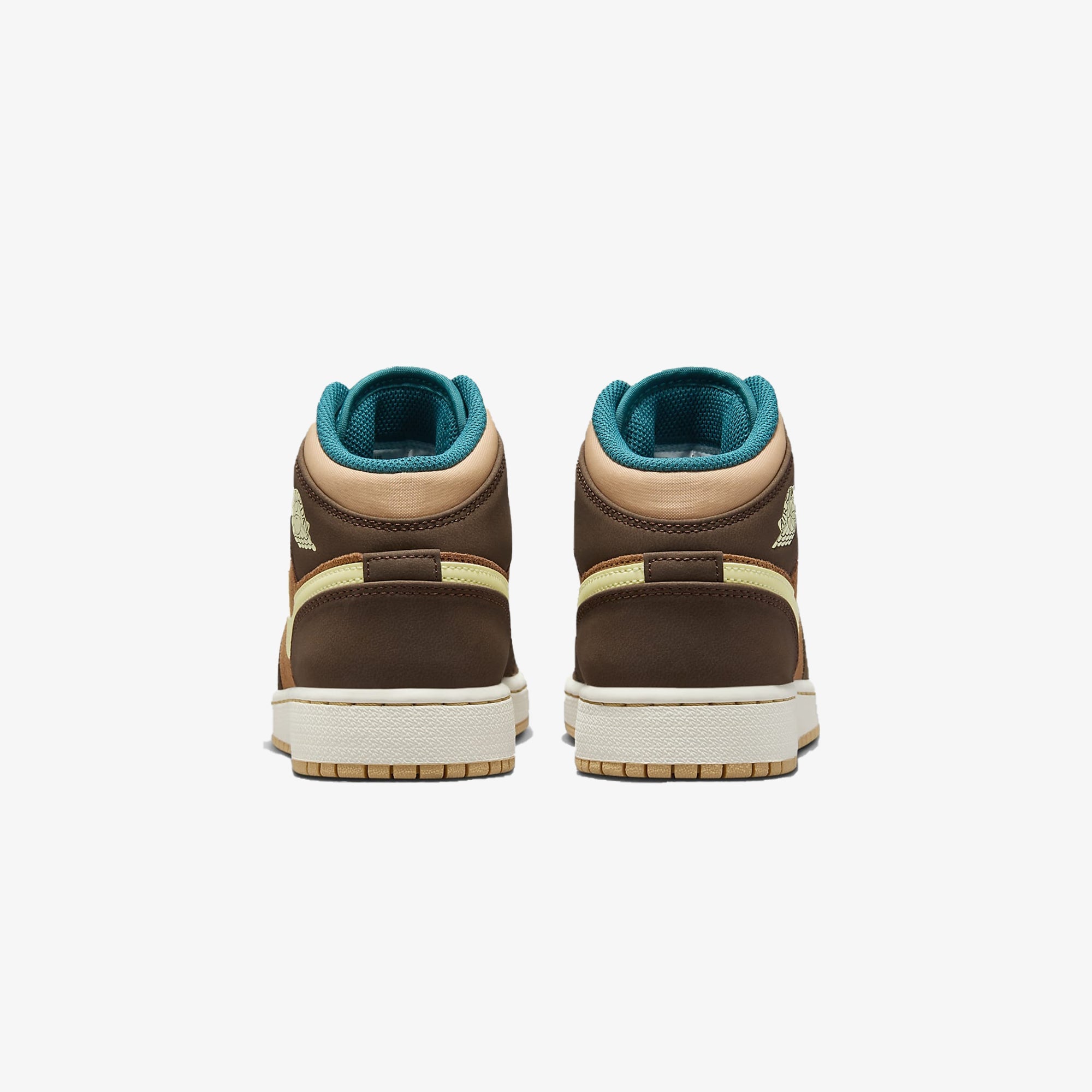 Jordan | AIR JORDAN 1 MID SE { CACAO WOW/LUMINOUS GREEN-ALE BROWN - view 2