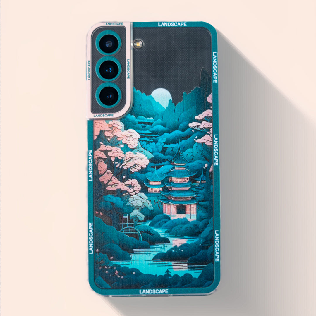 Million Cases Japanese Landscape Pattern Soft Case - Samsung