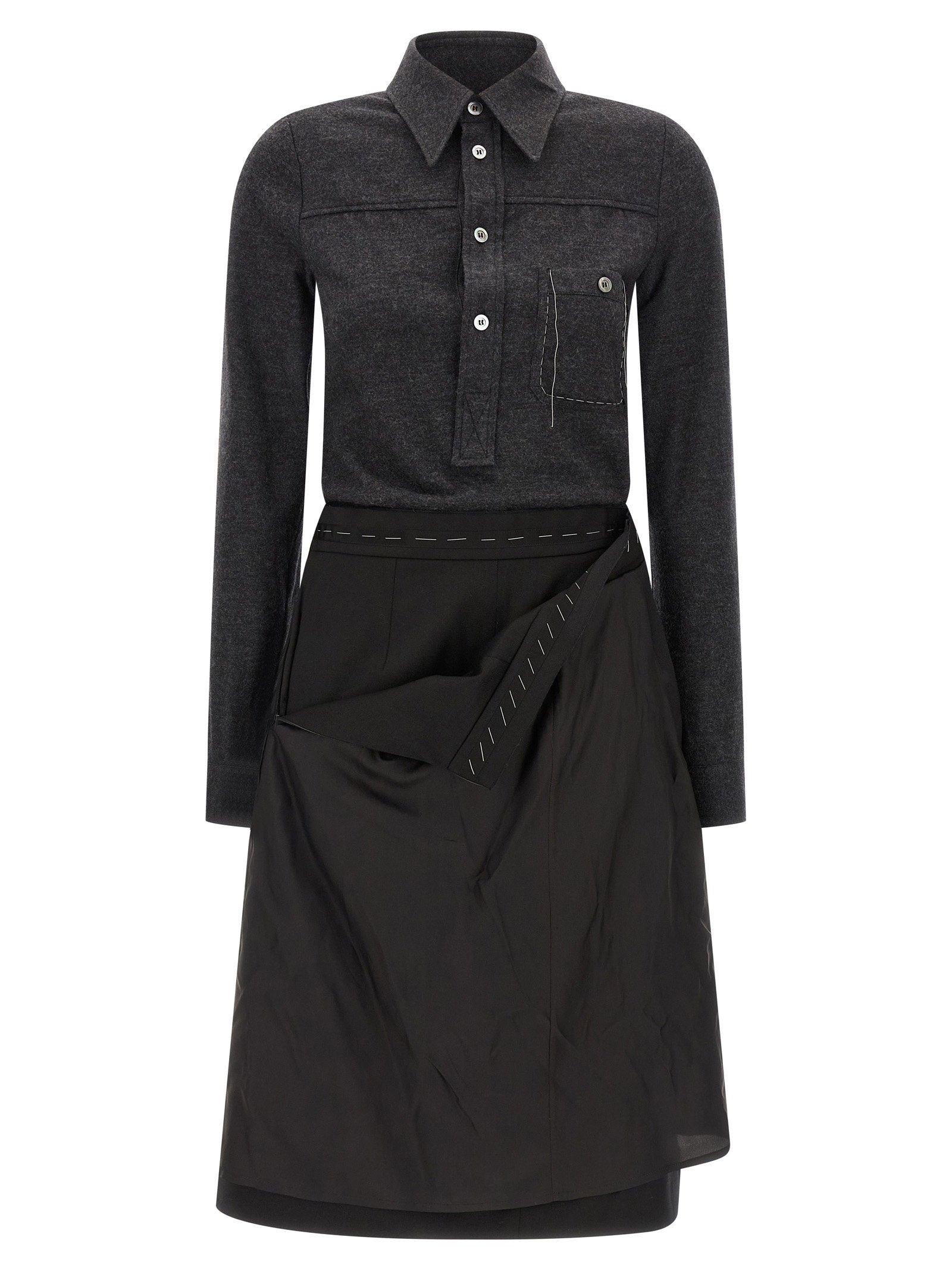 Maison Margiela Shirt Dress – 100% virgin wool
