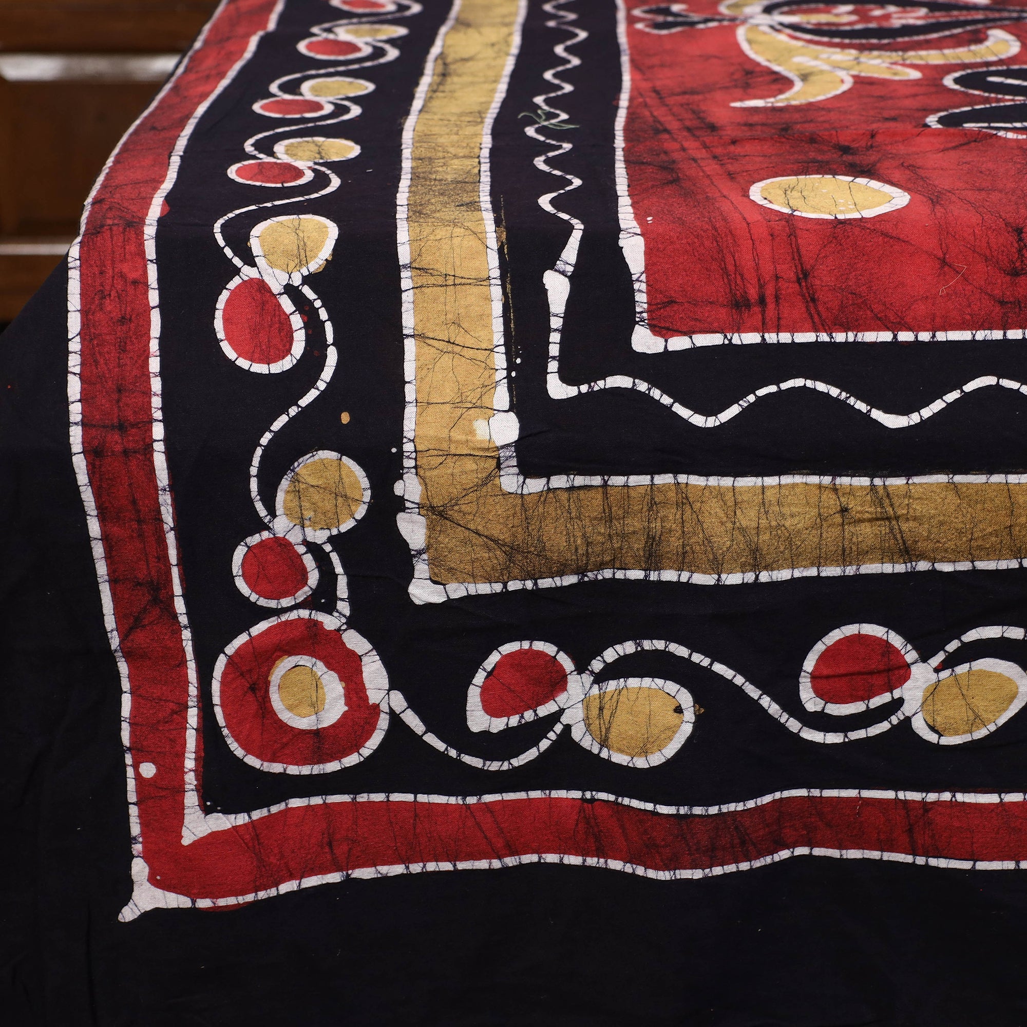 KACHCHH JI CHHAAP Black - Hand Batik Printed Cotton Single Bed Cover (96 x 59 in) 35 - view 2