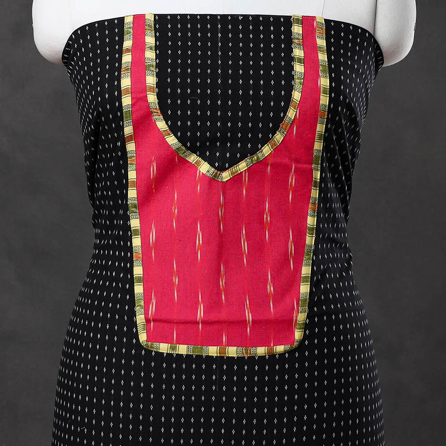 NOORI BAZAR Black - Patchwork Cotton Jacquard Kurta Material (3m) 13 - view 3