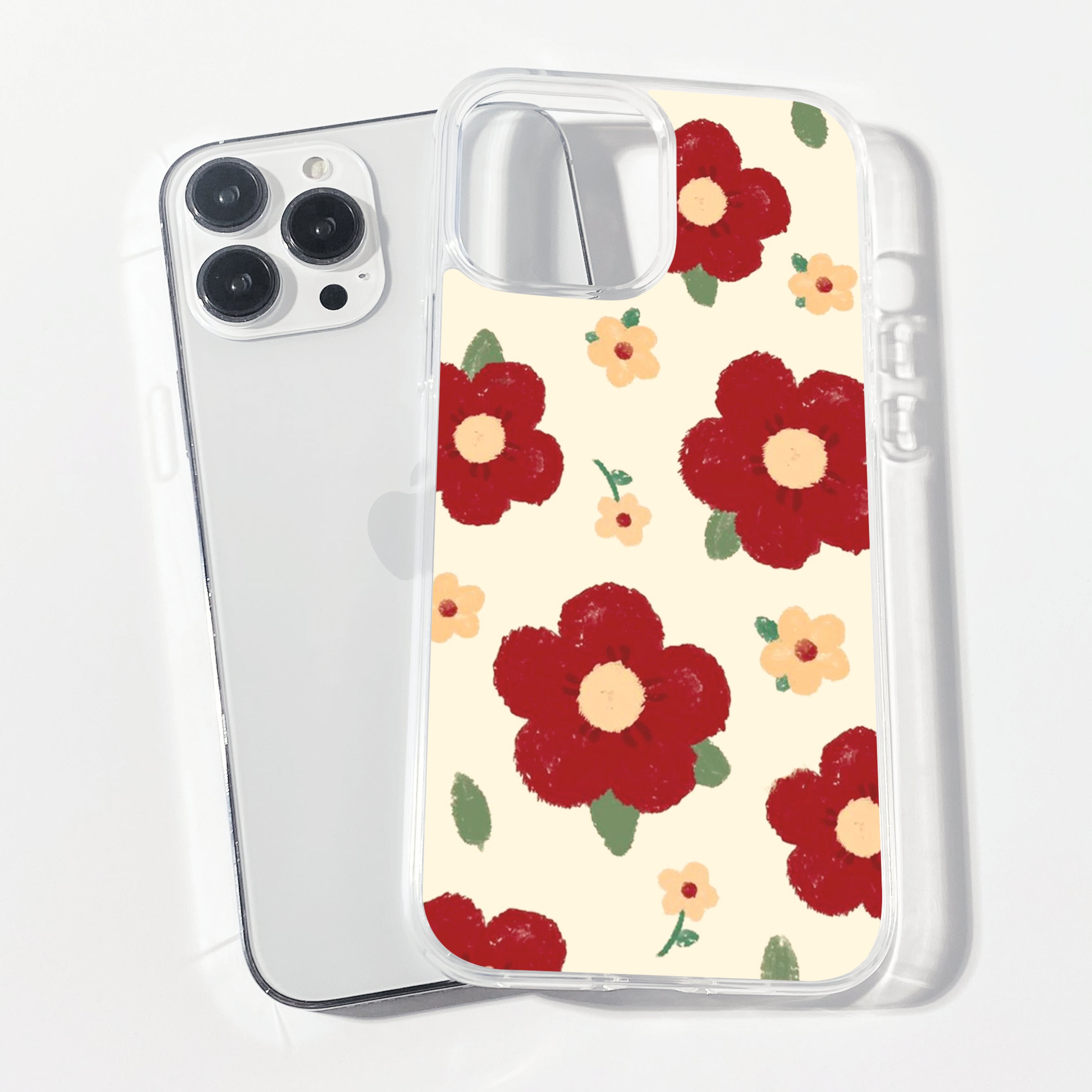 Casebasket Scarlet Cream Clear Silicone Phone Cover