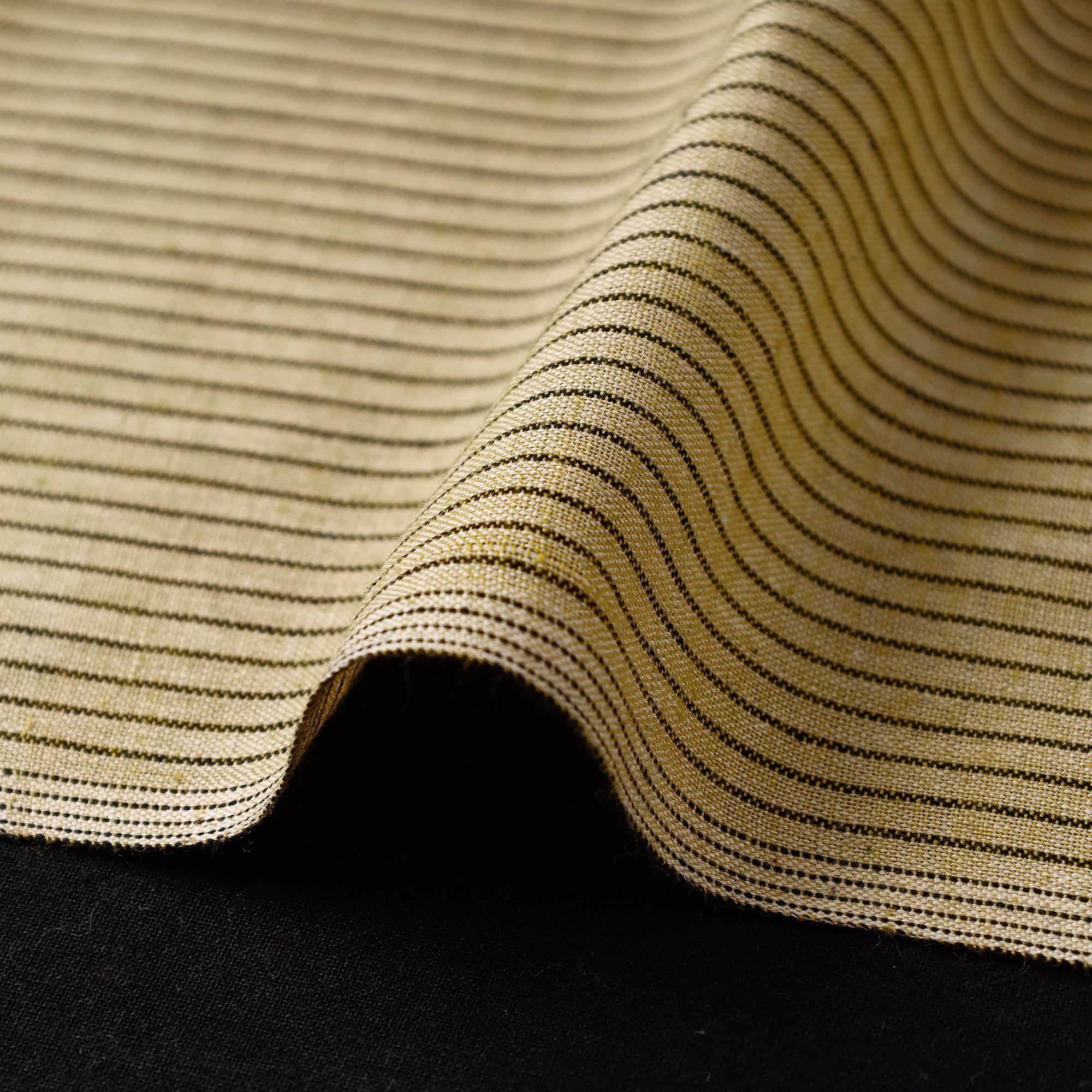 AMAN TRUST - BARAGAON WEAVES Brown - Baragaon Pre Washed Handloom Striped Cotton Fabric - view 4