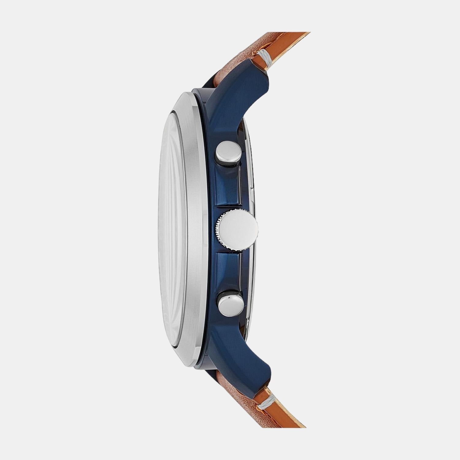 Fossil Grant Men Quartz Blue Dial Chronograph Leather Watch FS5151 - view 2
