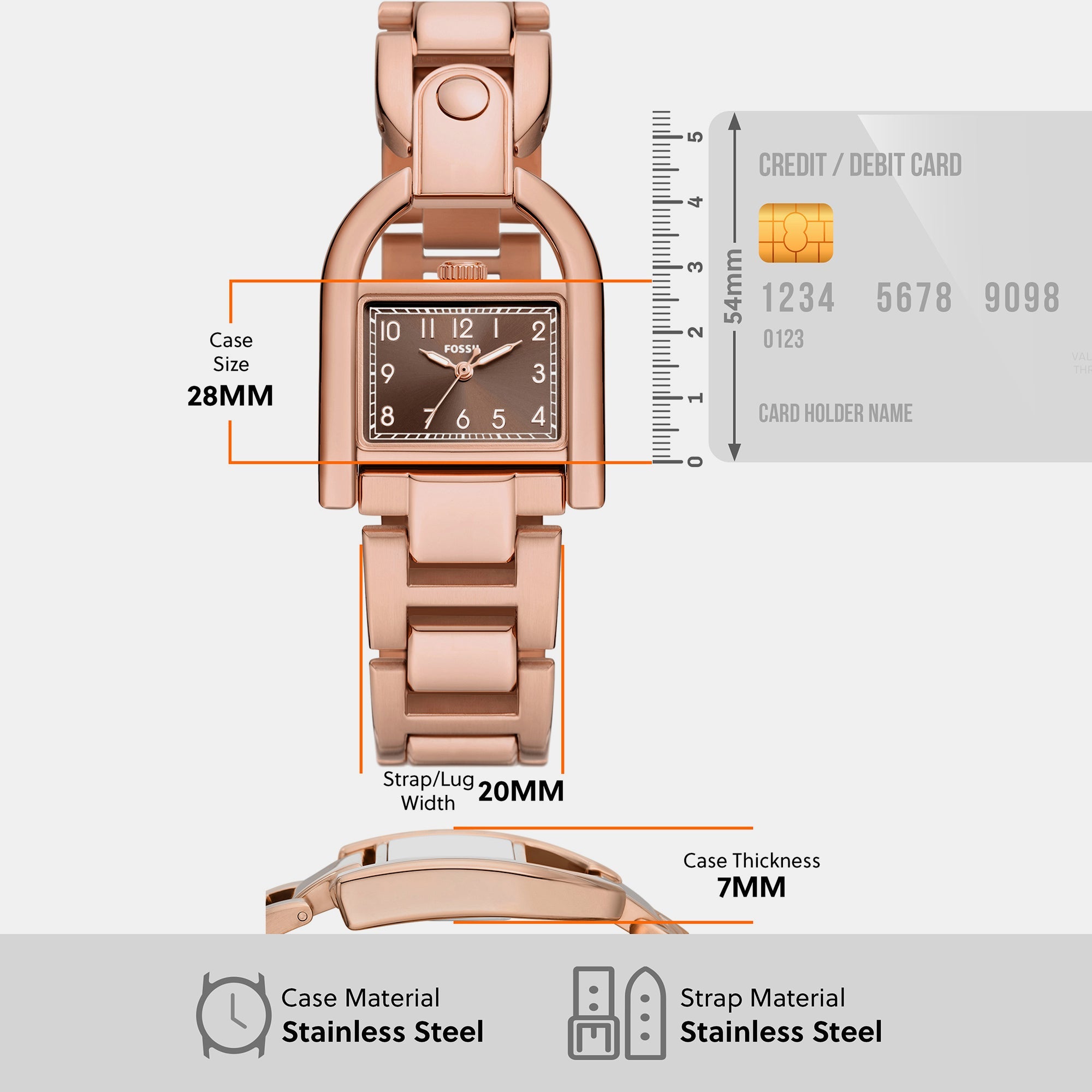 Fossil Harwell Women Quartz Brown Dial Analog Stainless Steel Watch ES5328 - view 7