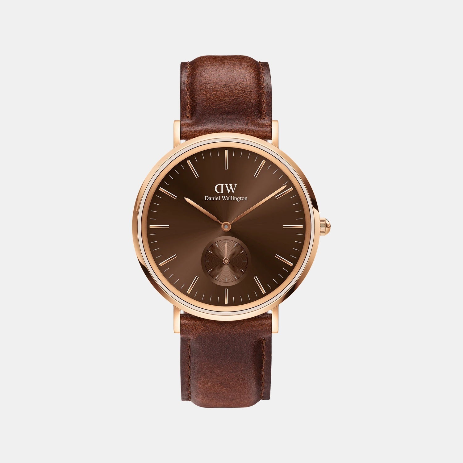 Daniel Wellington Classic Men Quartz Brown Dial Analog Leather Watch DW00100707K