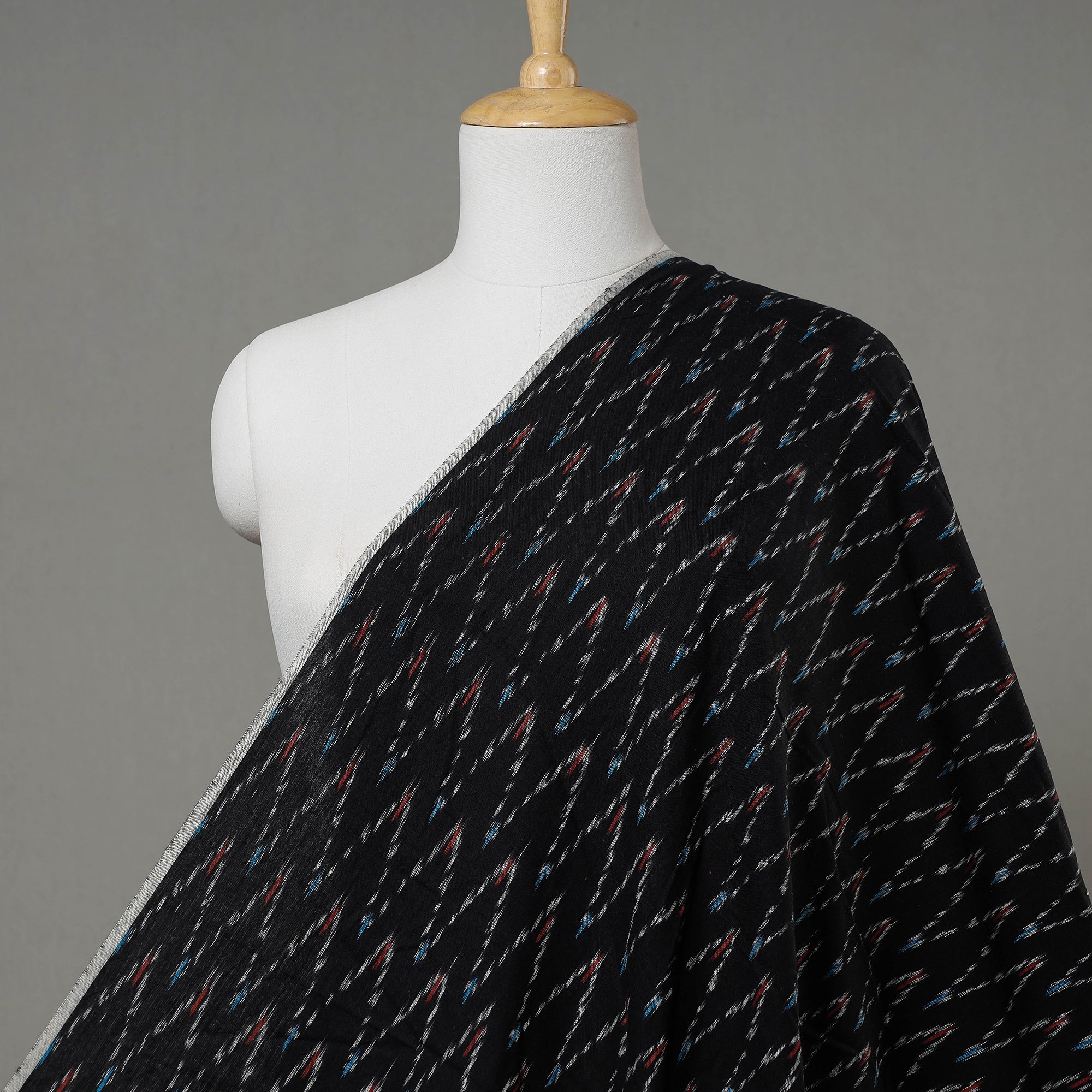 SOUTH KARGHA Black - Cotton Pochampally Ikat Fabric