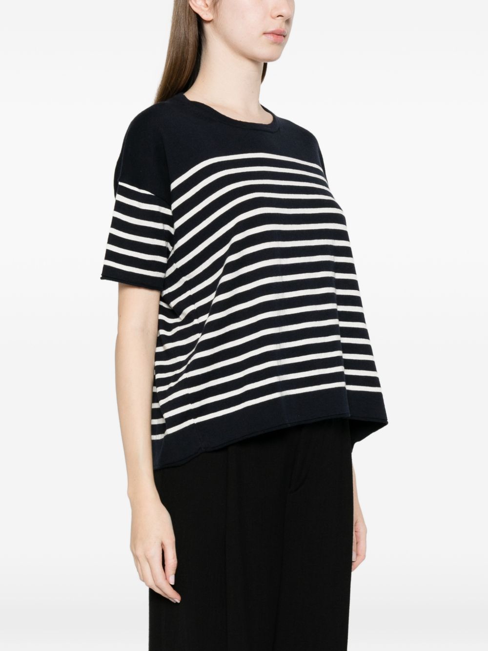 Ct Plage Striped cotton sweater – Cotton 95%, Cashmere 5% - view 3