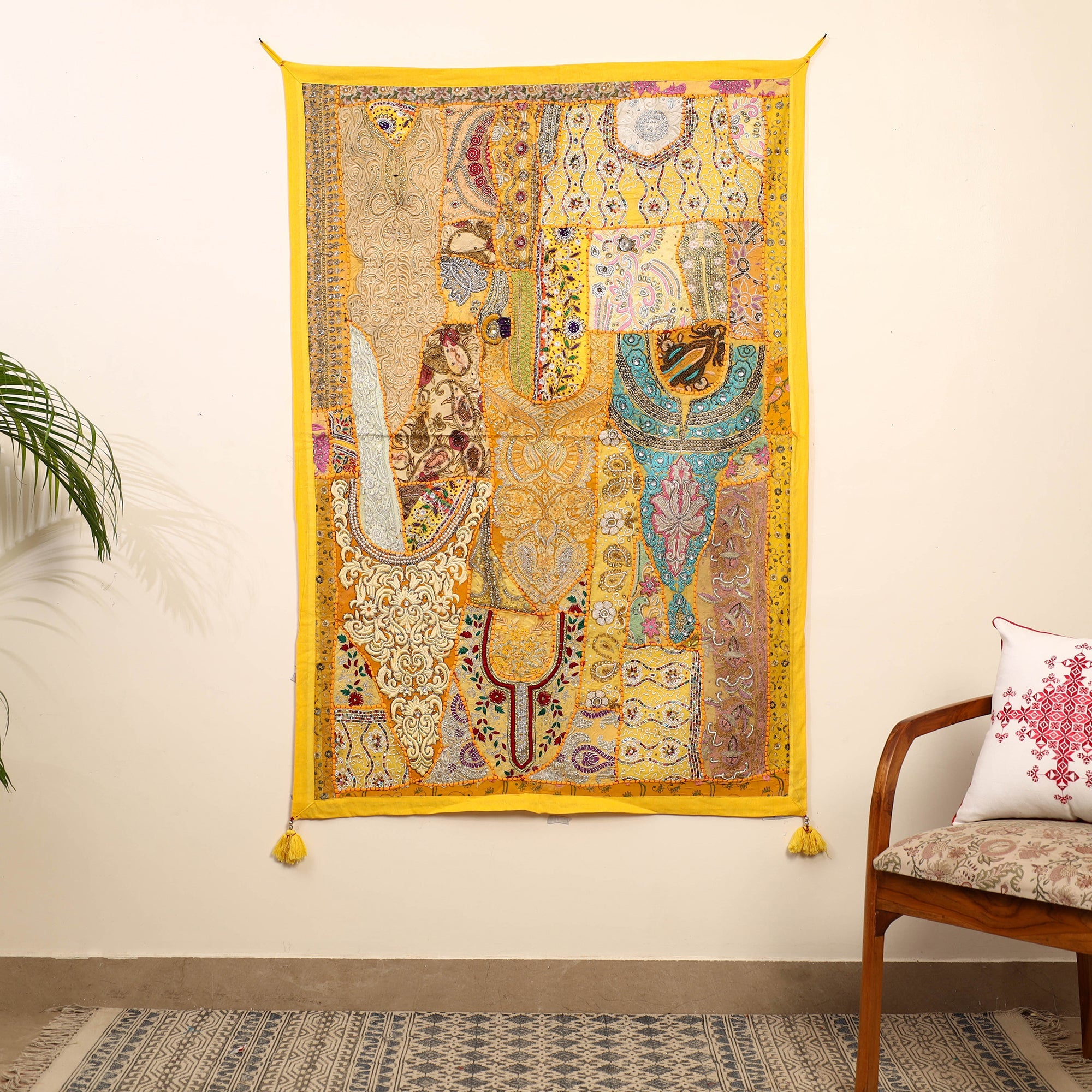 KACHCHH JI CHHAAP Banjara Beadwork Embroidery Tapestry Wall Hanging 19