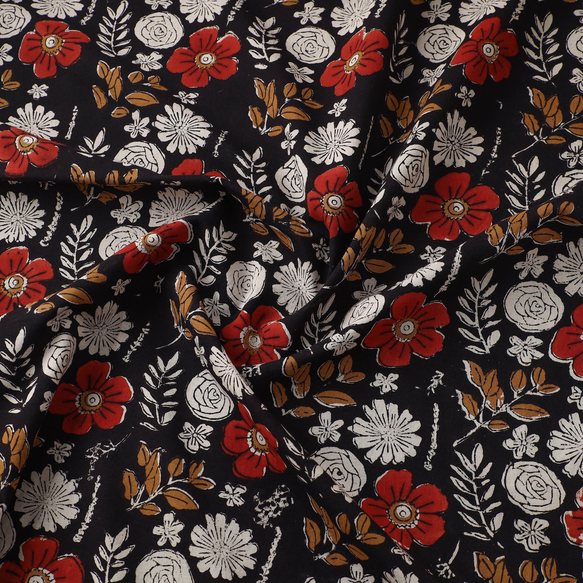 BAGRU DABU PRINTS Black - Bagru Dabu Print Fabric in Cotton 02 - view 3