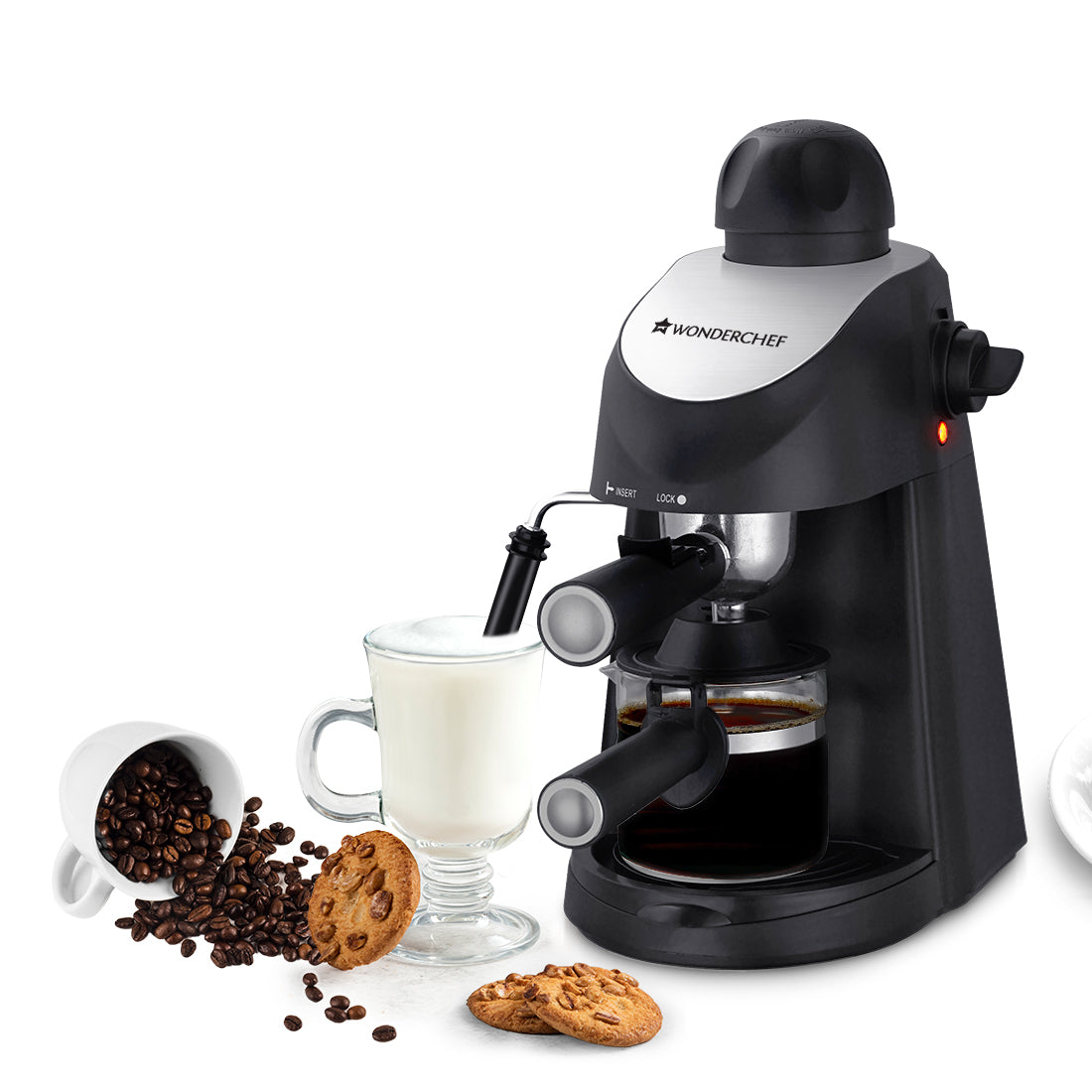 Wonderchef Regenta Espresso Coffee Maker, 5-bar with Steamer, .