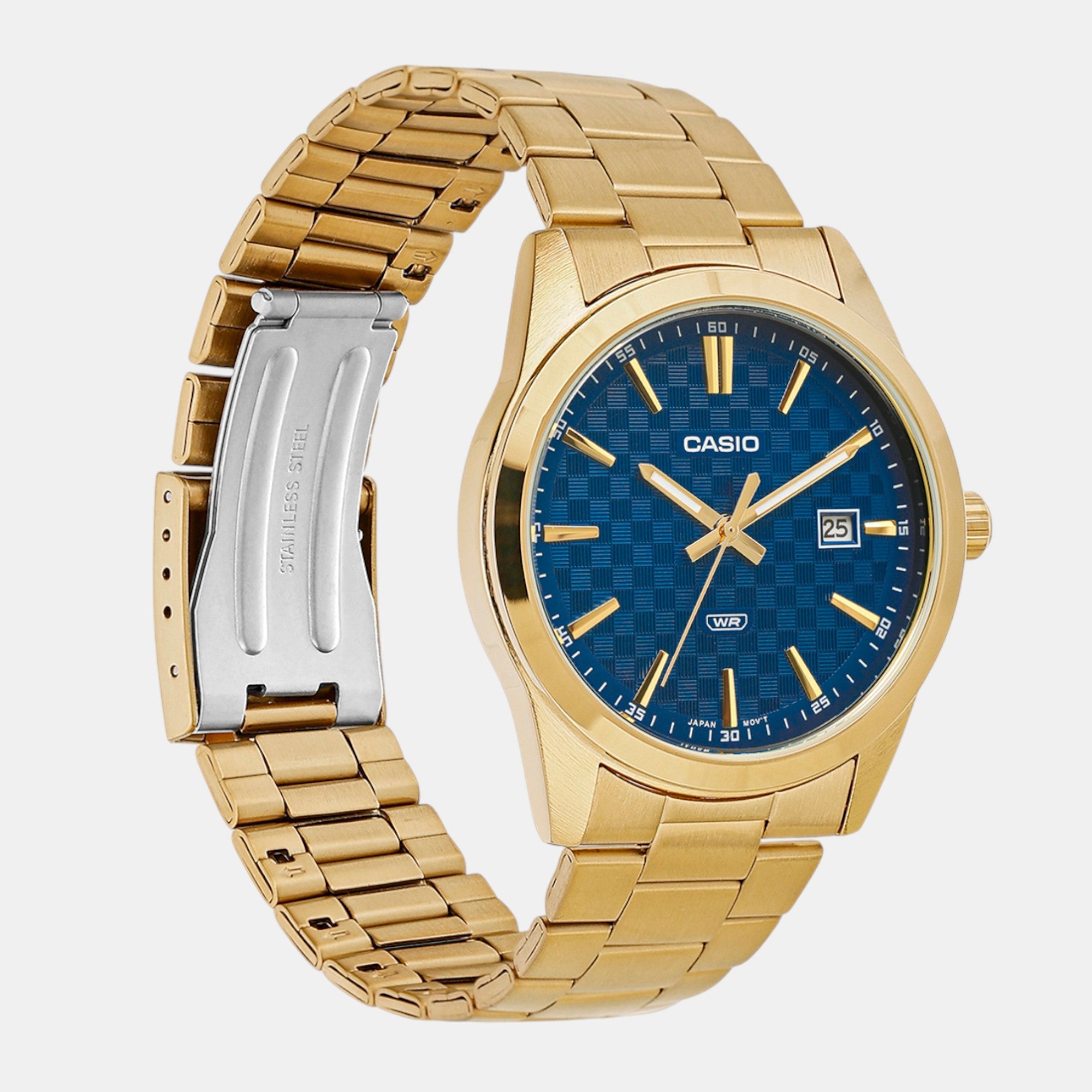 Casio Enticer Men Quartz Blue Dial Analog Stainless Steel Watch A2245 - view 4
