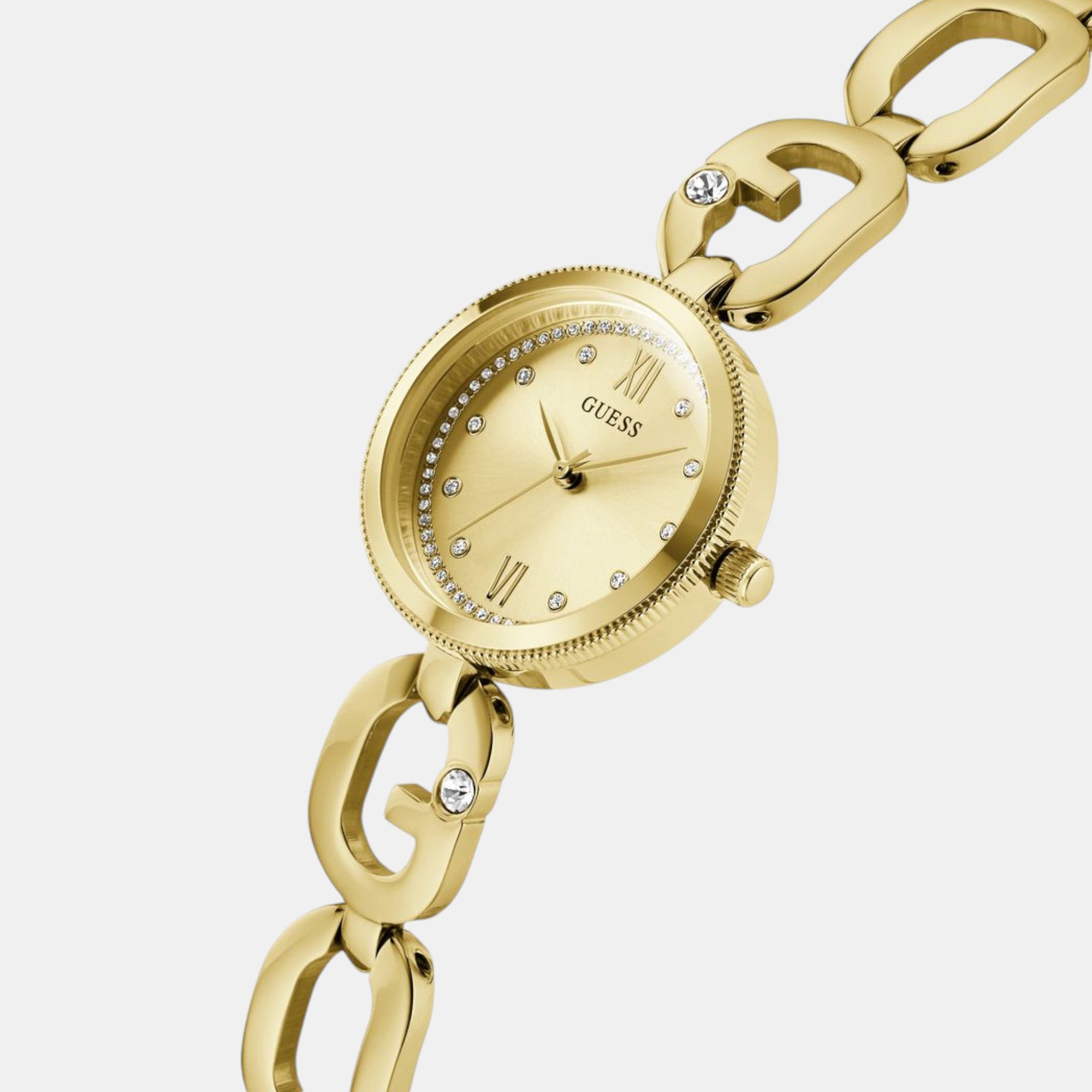 Guess Bejeweled Women Quartz Champagne Dial Analog Stainless Steel Watch GW0759L2 - view 4