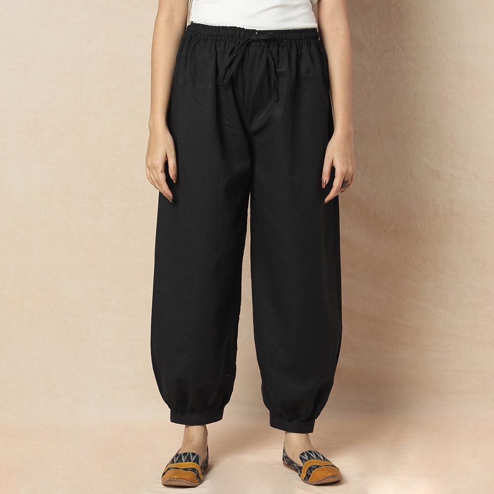 ITOKRI CASUALS Black - Flex Cotton Plain Elasticated Pant - view 3