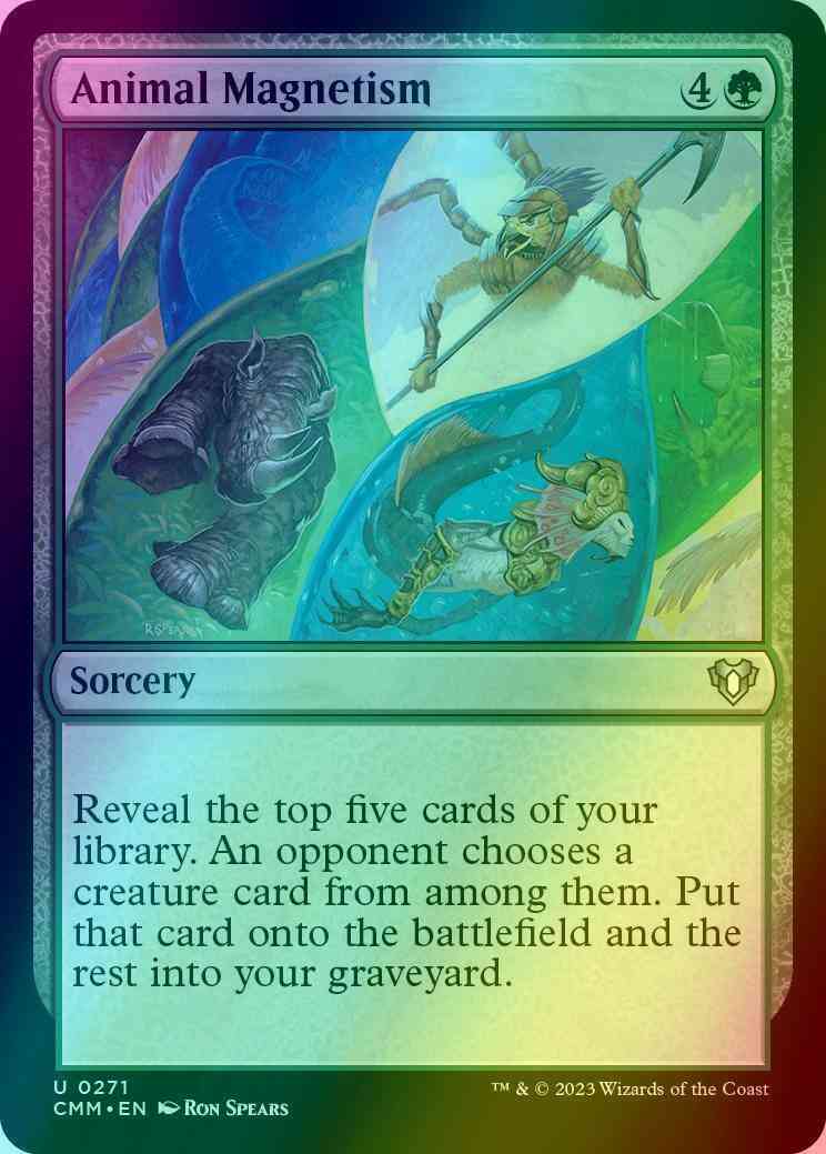 Animal magnetism 271 – Magic Animal Magnetism [271] [Commander Masters] [Foil]