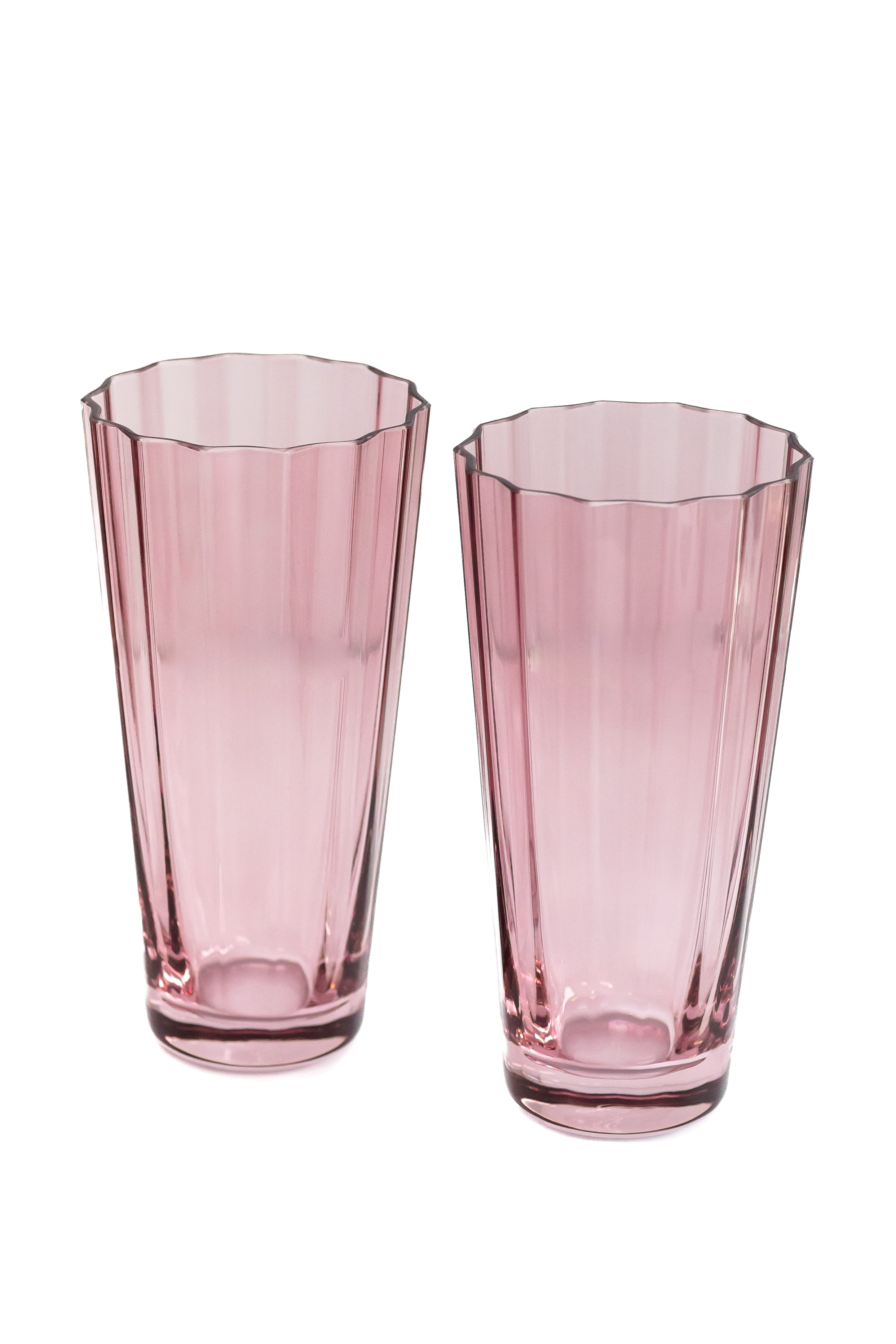 Estelle Colored Glass Estelle Colored Sunday High Balls - Set of 2 {Rose} - view 6