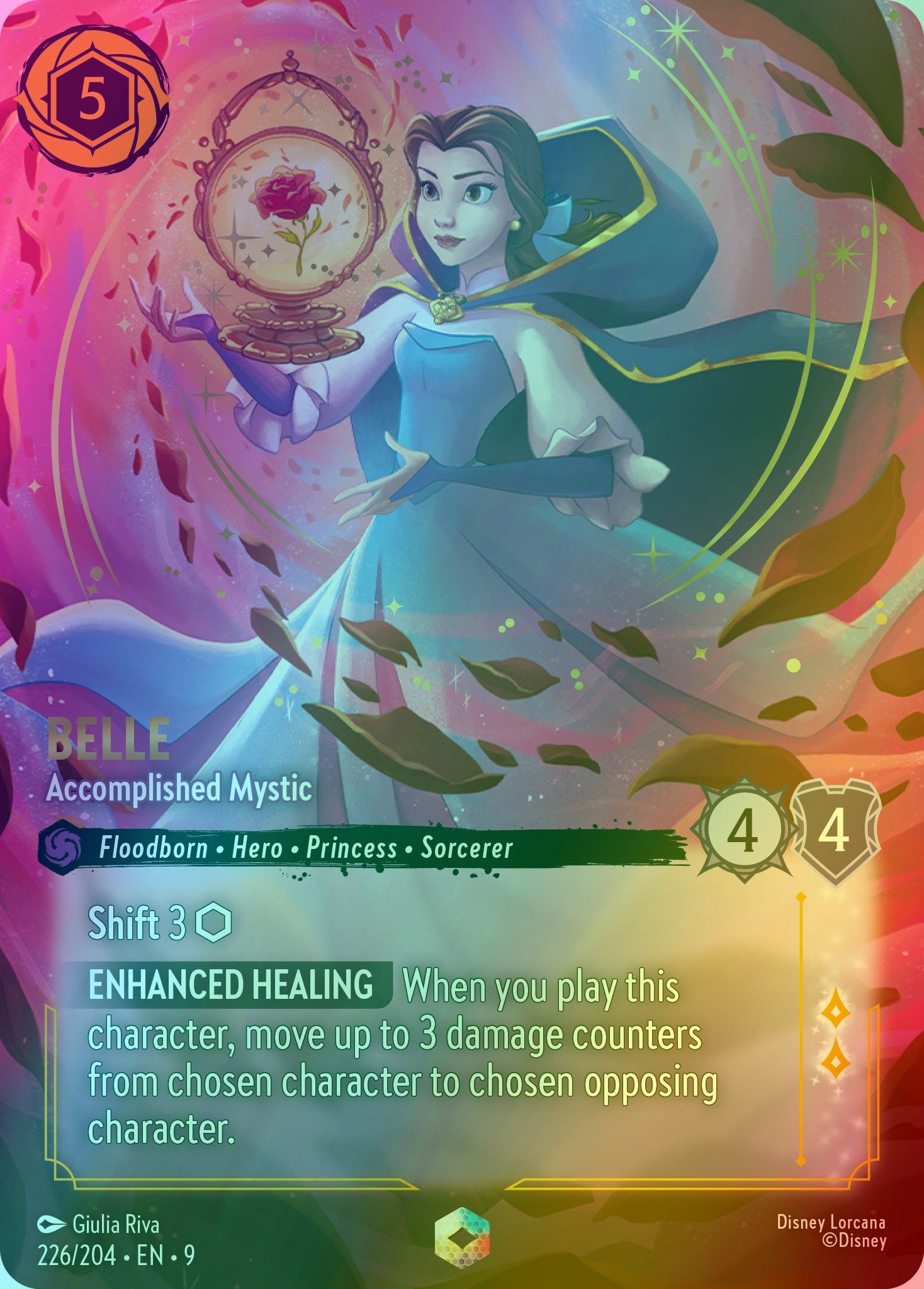Accomplished mystic enchanted – Lorcana Belle - Accomplished Mystic (Enchanted) - 226/204 [Fabled] [Holofoil]