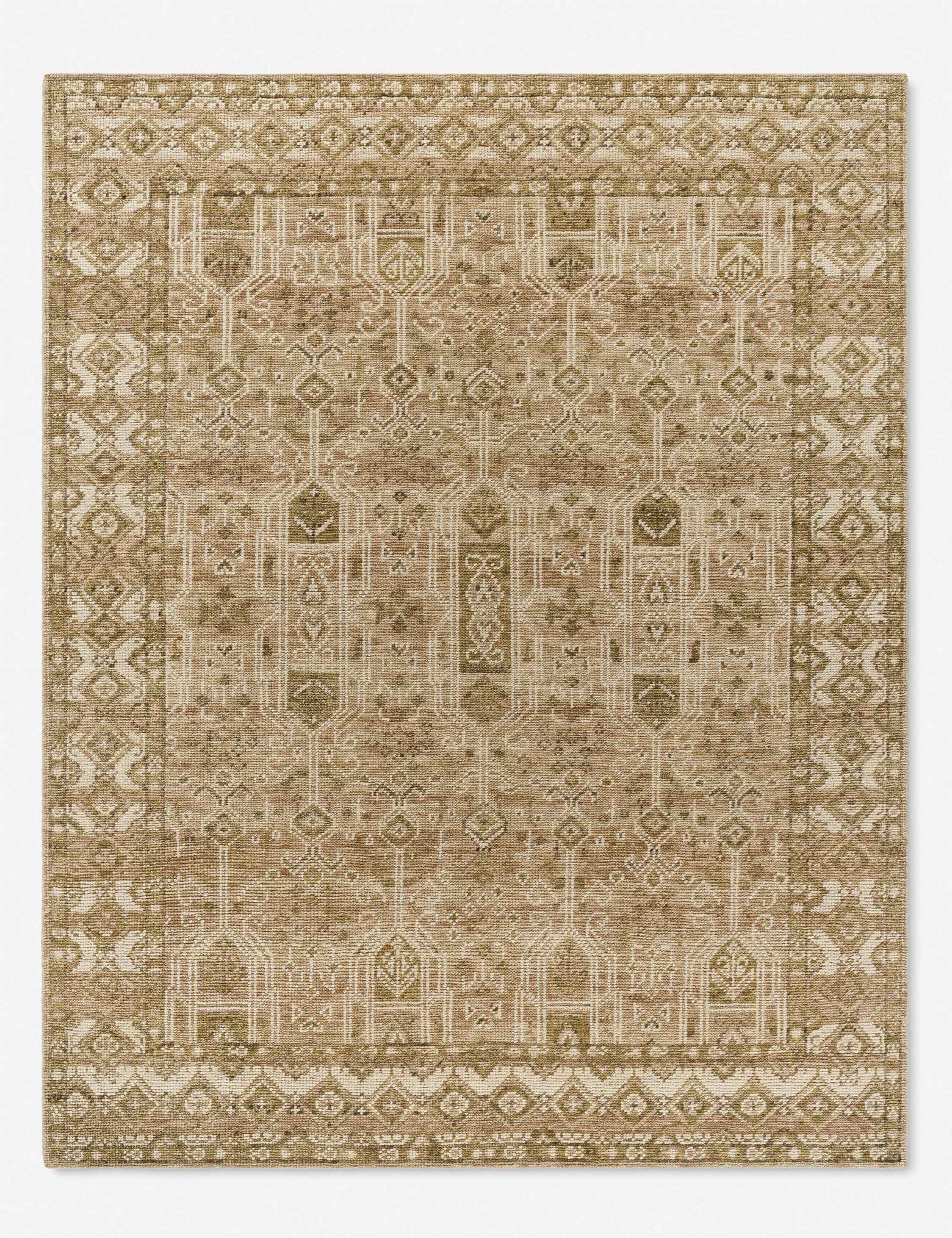 Lulu and Georgia Yusuf Hand-Knotted Wool Rug – Beige and Ivory