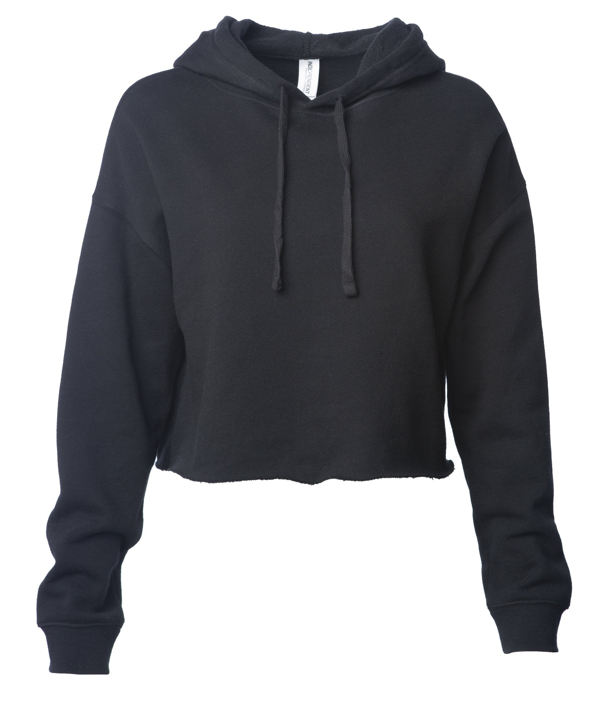 Independent Trading Company Women's Lightweight Crop Hooded Pullover - view 3